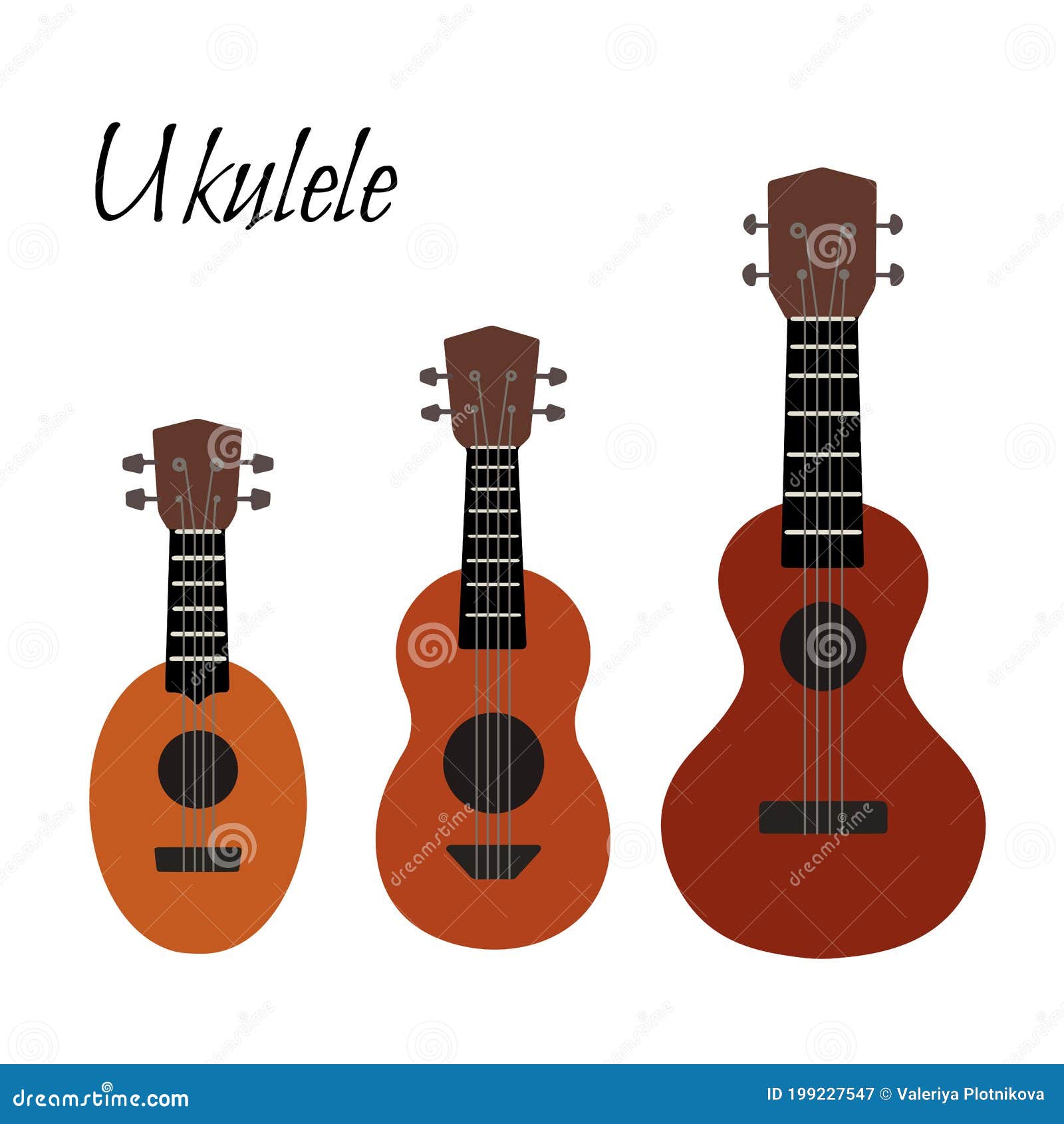 Juego De Dibujos Animados De Color Plano Ukulele Música De Hawái  Instrumento De Cadena Musical Elemento Vector Ilustración del Vector -  Ilustración de gente, concierto: 199227547