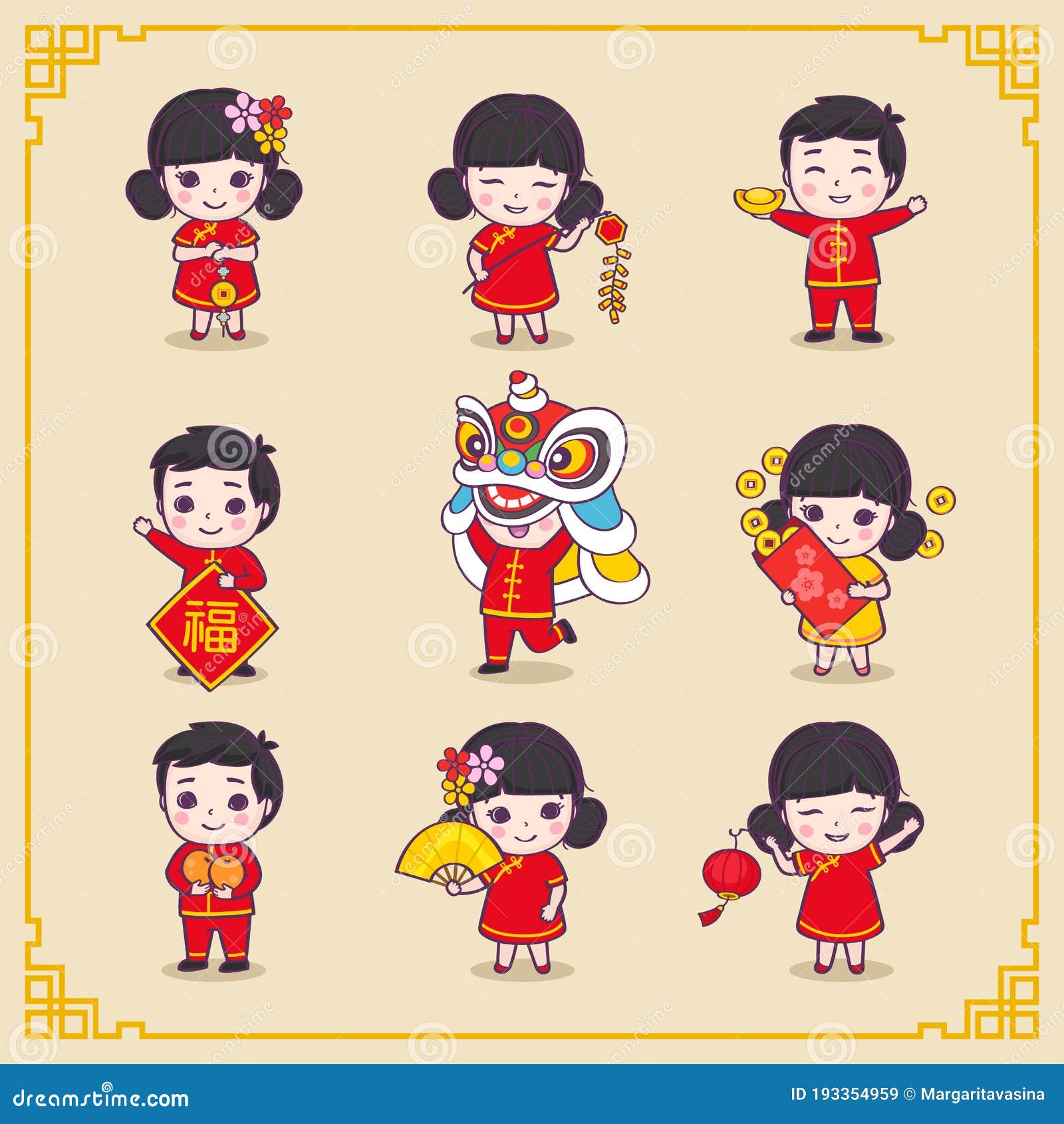 Juego De Dibujos Animados De Personajes Masculinos Y Femeninos Chinos En  Diferentes Poses Ilustración del Vector - Ilustración de chino, alineada:  193354959