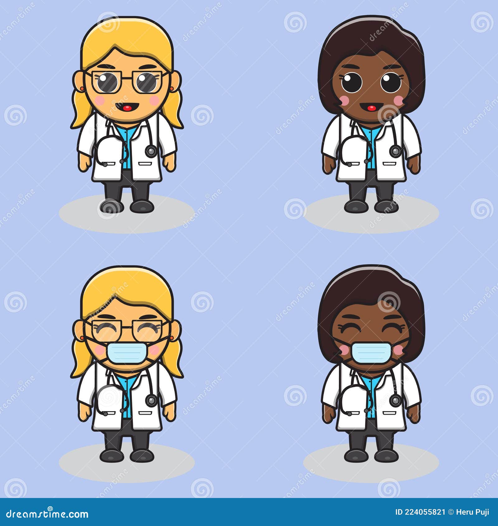 Juego De Dibujos Animados De Una Pequeña Doctora Adorable. Ilustración del Vector - Ilustración de hembra, arte: 224055821 Juego De Dibujos Animados De Una Pequeña Doctora Adorable. Ilustración del Vector - Ilustración de hembra, arte: 224055821