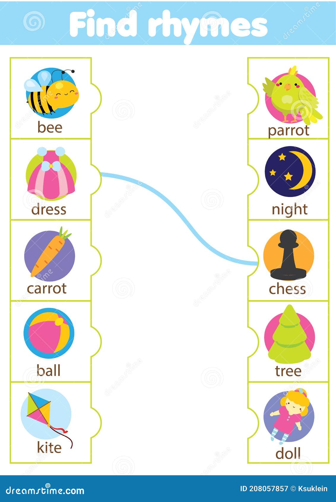 Rimas de útiles escolares worksheet