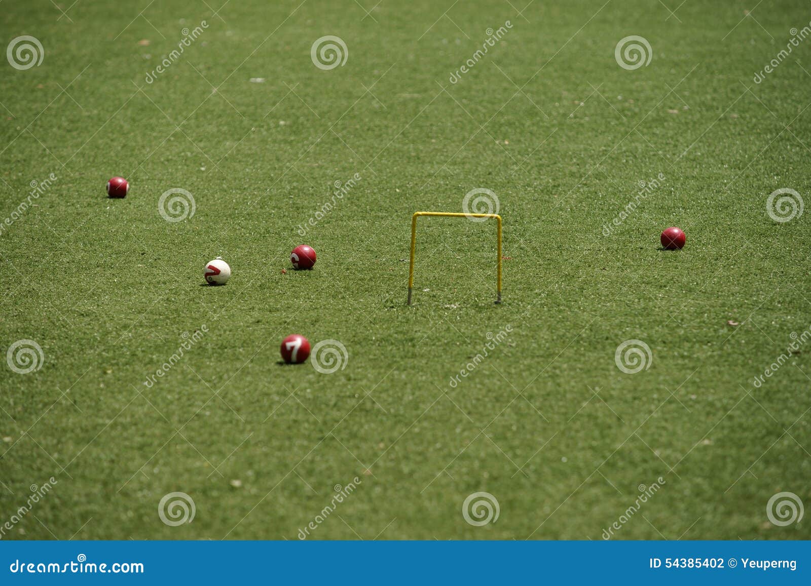 Juego del croquet foto de archivo. Imagen de rojo, croquet 54385402