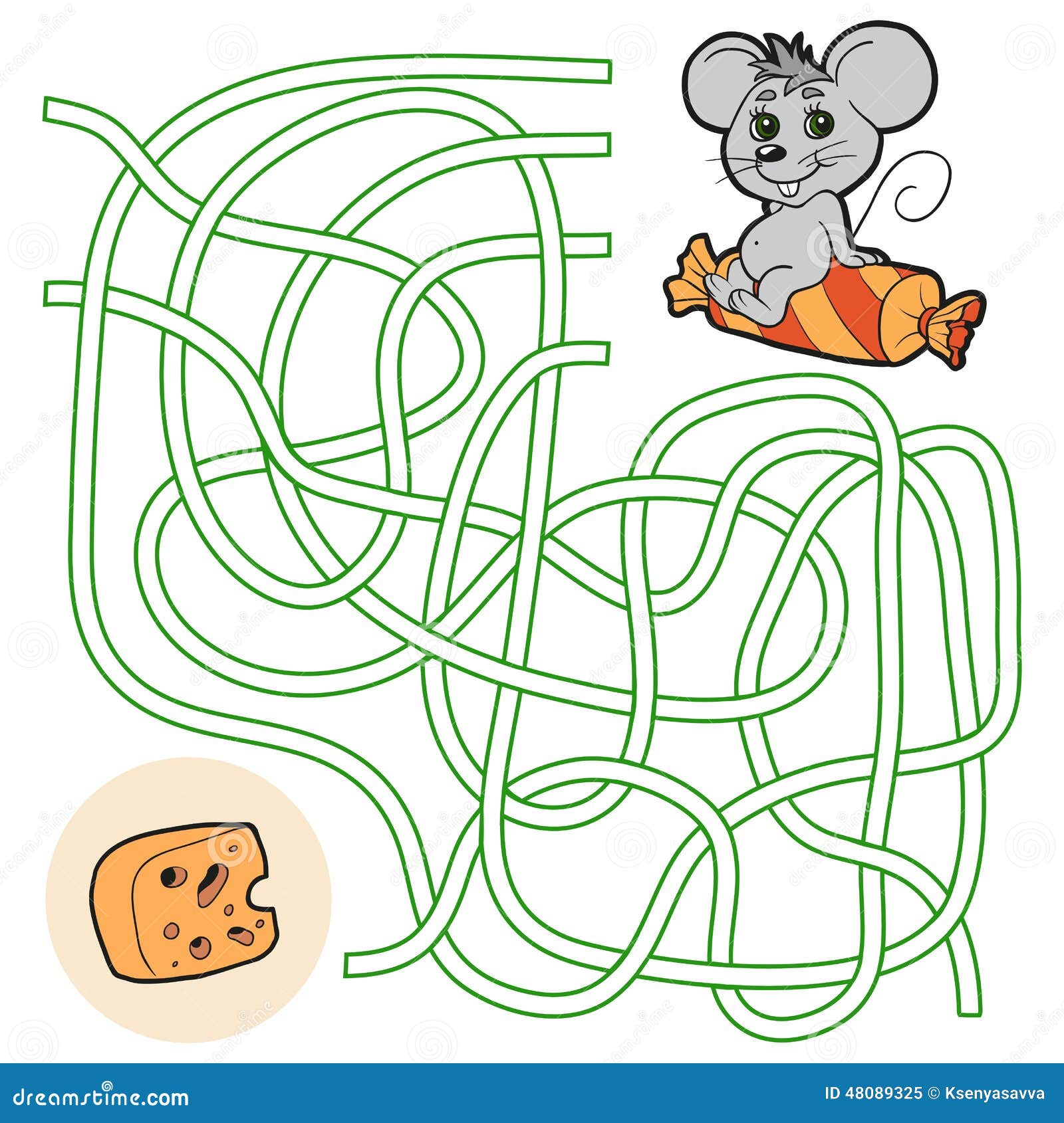 Juego Del Laberinto Para Los Niños (ratón) Ilustración del Vector