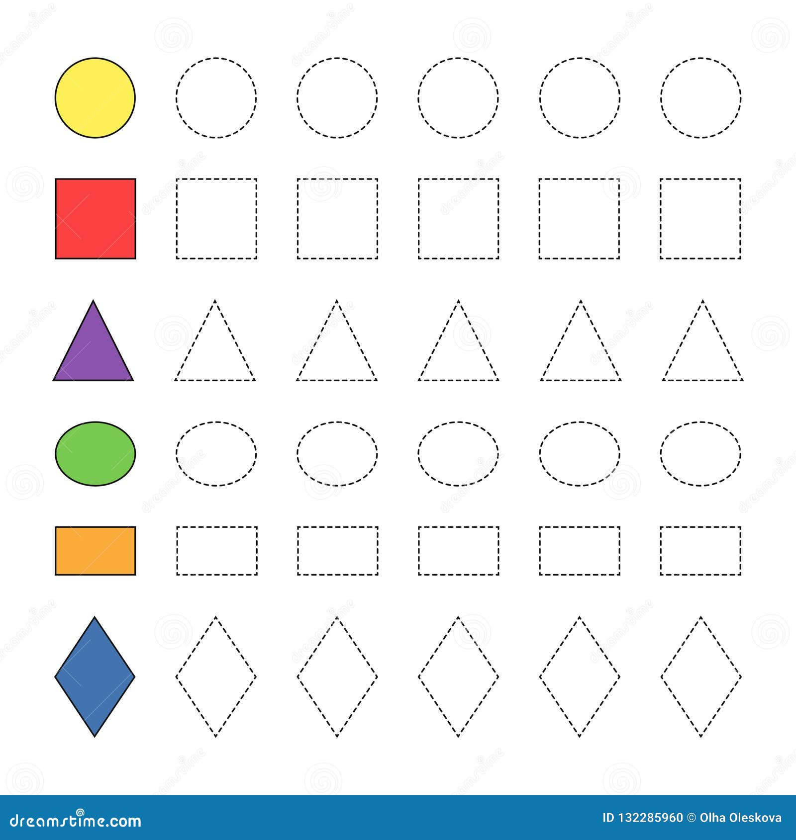 Juego Educativo Simple Con Diversas Figuras Geometricas Para Los