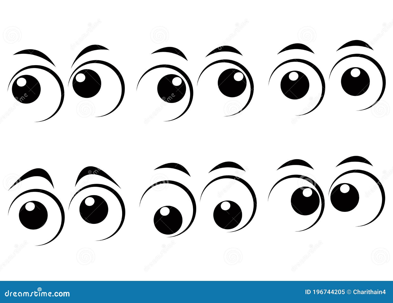 Juegos De Ojos De Dibujos Animados En Blanco Y Negro Ilustración del Vector - Ilustración de negro, ceja: 196744205 Juegos De Ojos De Dibujos Animados En Blanco Y Negro Ilustración del Vector - Ilustración de negro, ceja: 196744205