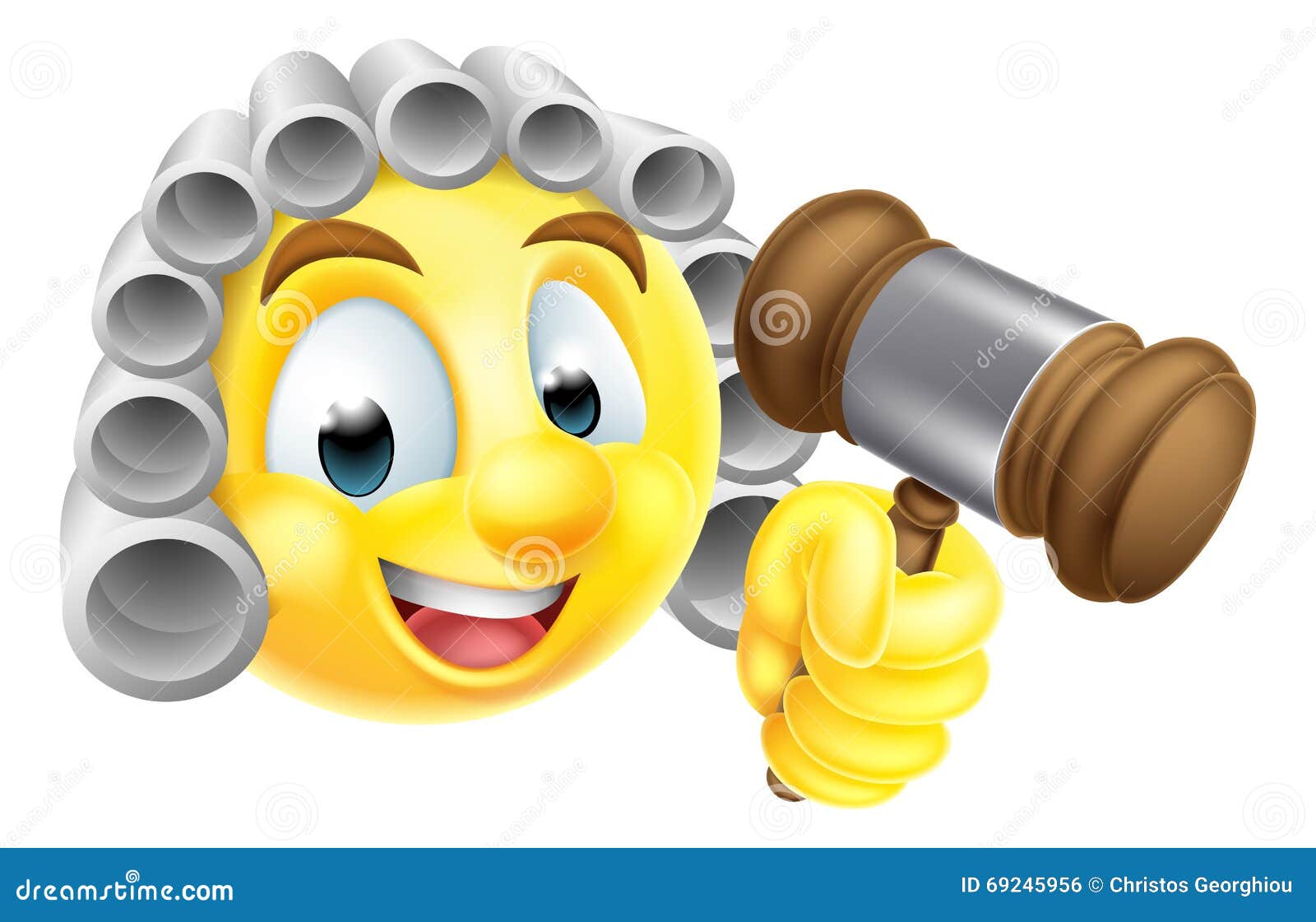 Juez Character De Emoji Del Emoticon Ilustración del Vector