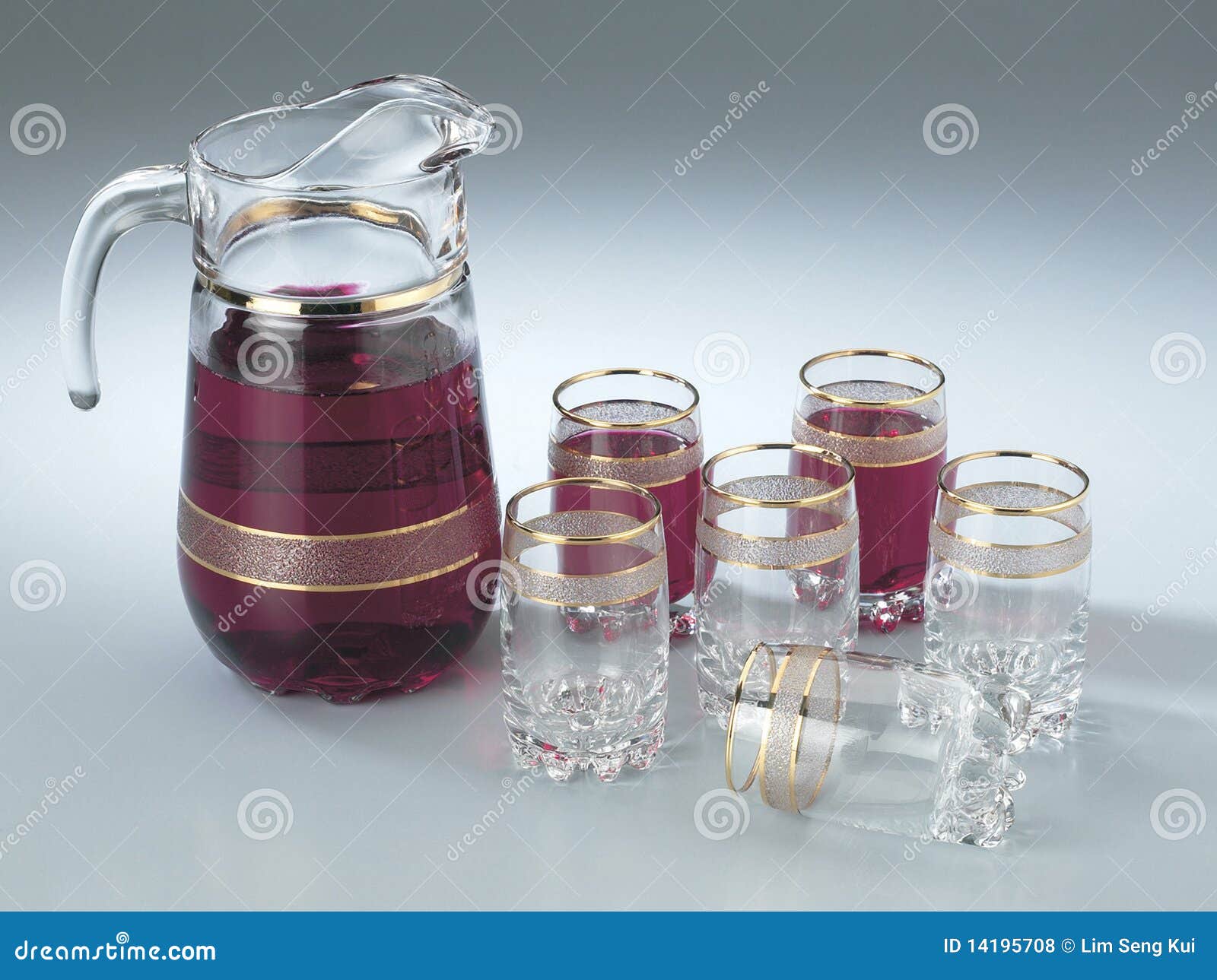 Jug and glasses stock photo. Image of liquid, pitcher 14195708