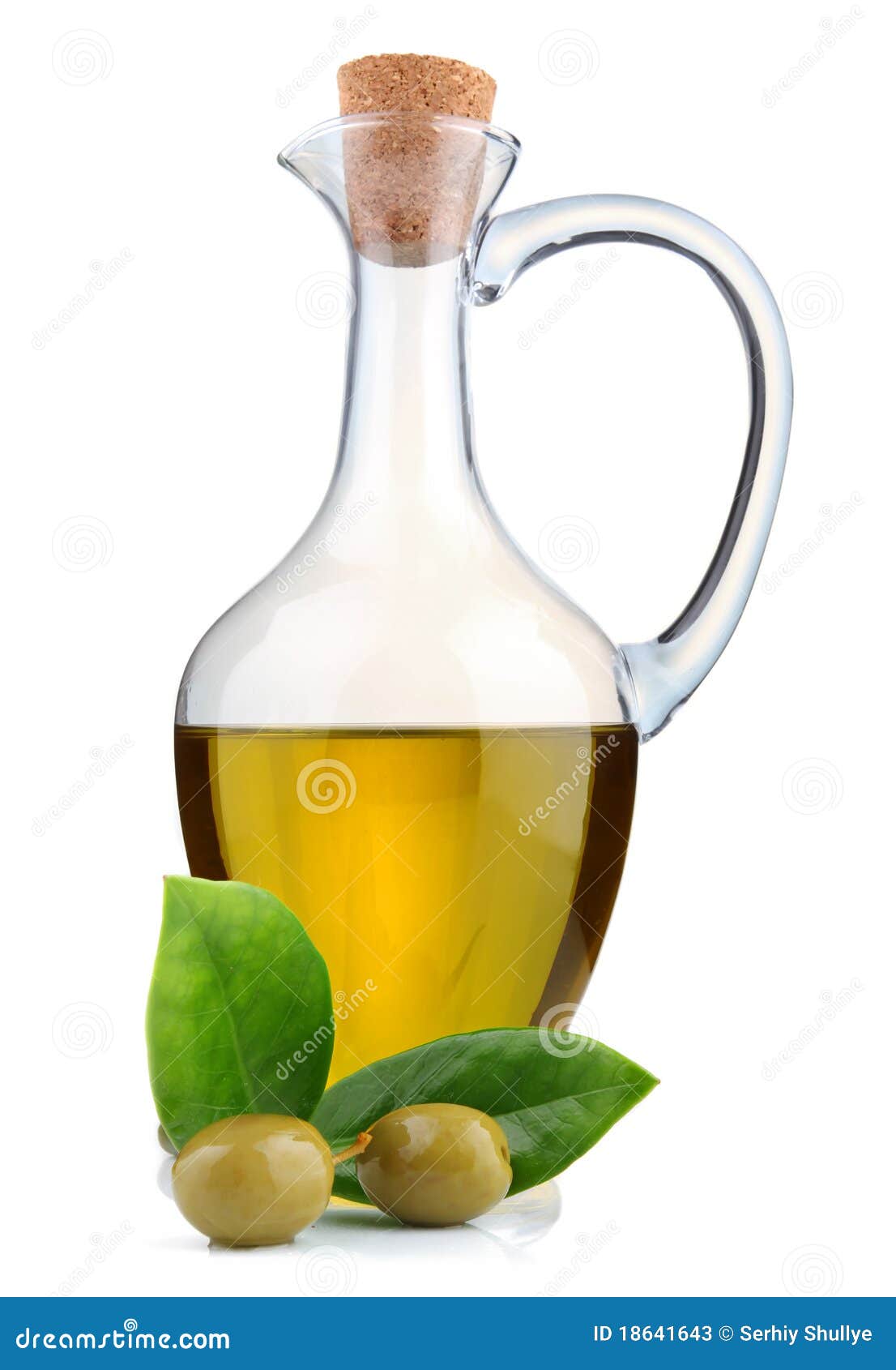 Jug of Olive Oil, Beans and Bay Leaf Isolated Stock Image Image of