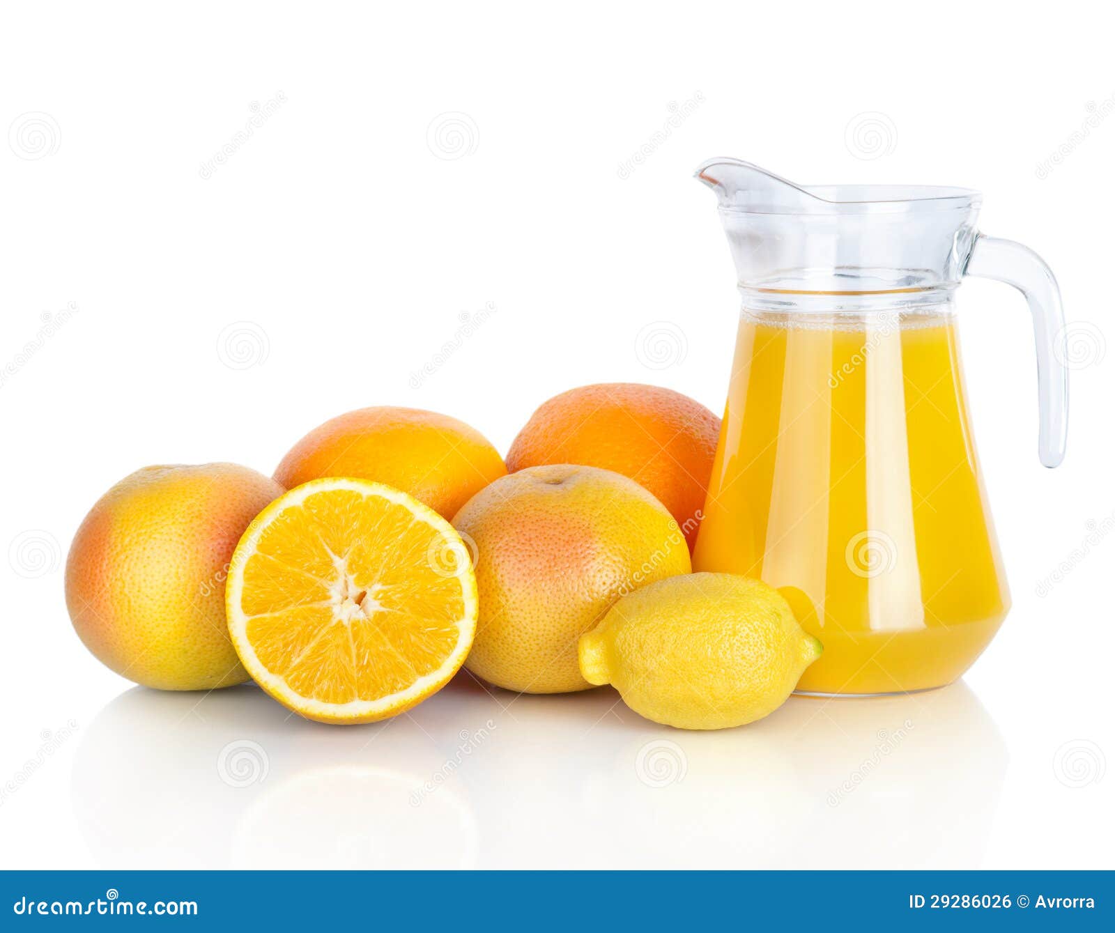 Jug of Orange Juice and Citrus Fruits Stock Photo Image of liquid