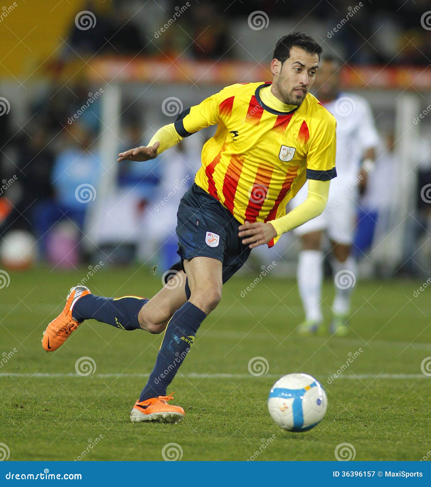 Jugador Catalán Sergio Busquets Fotografía editorial Imagen de