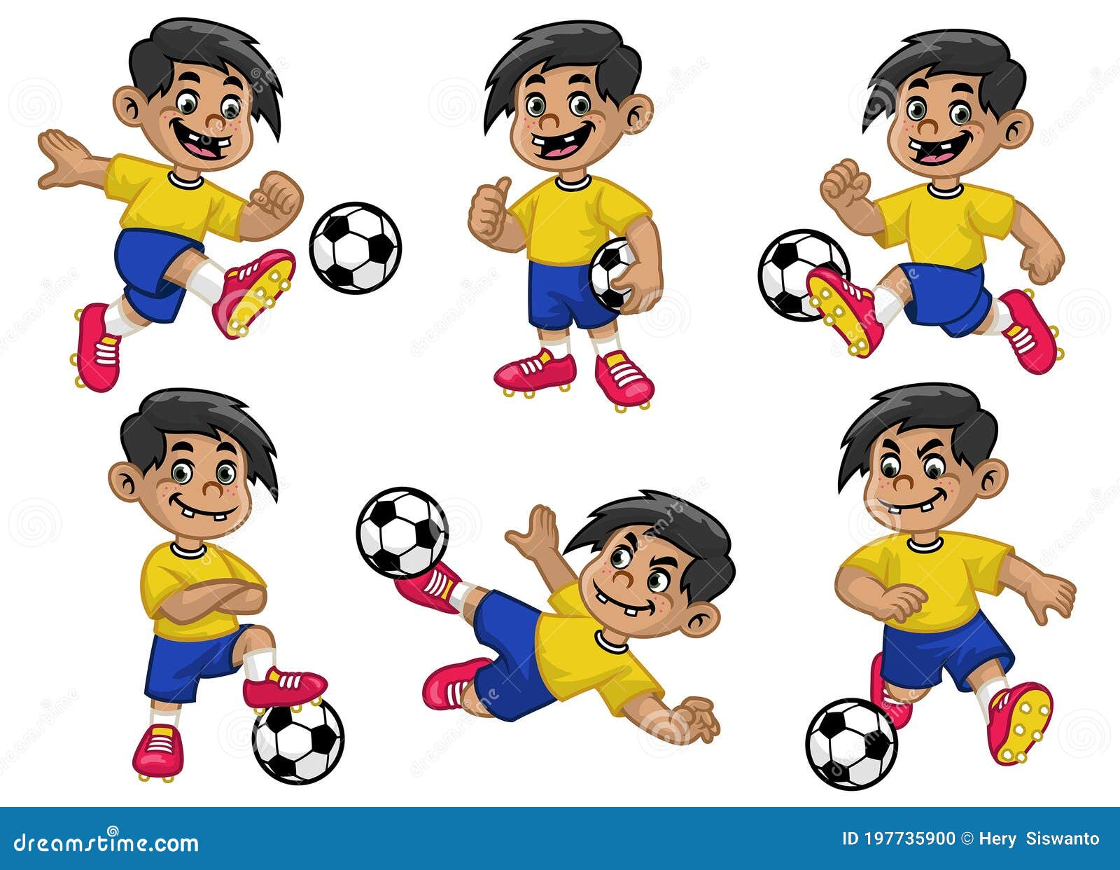 Jugador De Fútbol Feliz Con Dibujos Animados Ilustración del Vector -  Ilustración de cabrito, feliz: 197735900
