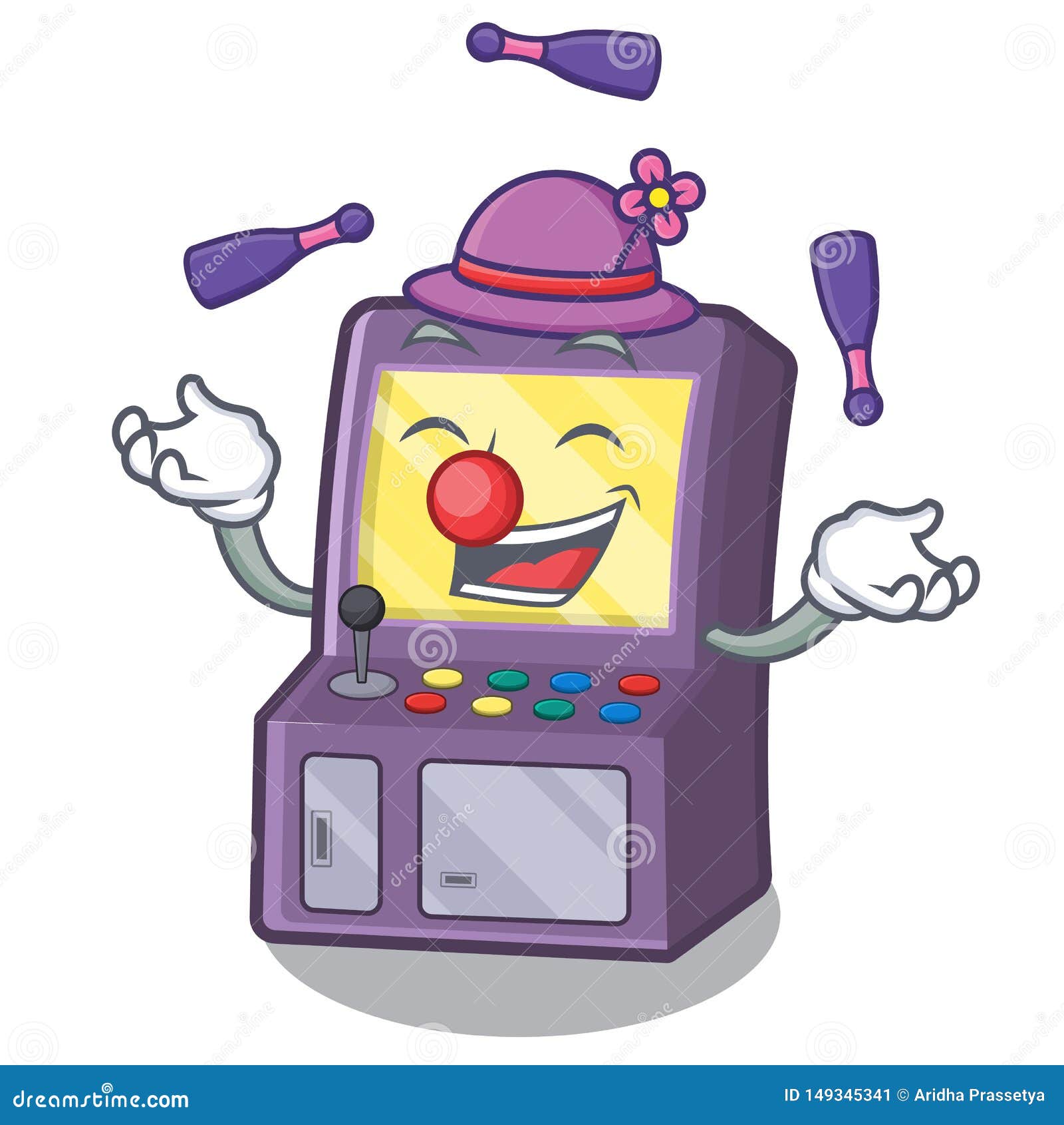 Juggling Arcade Machine in the Cartoon Shape Stock Vector Illustration of funny, decoration