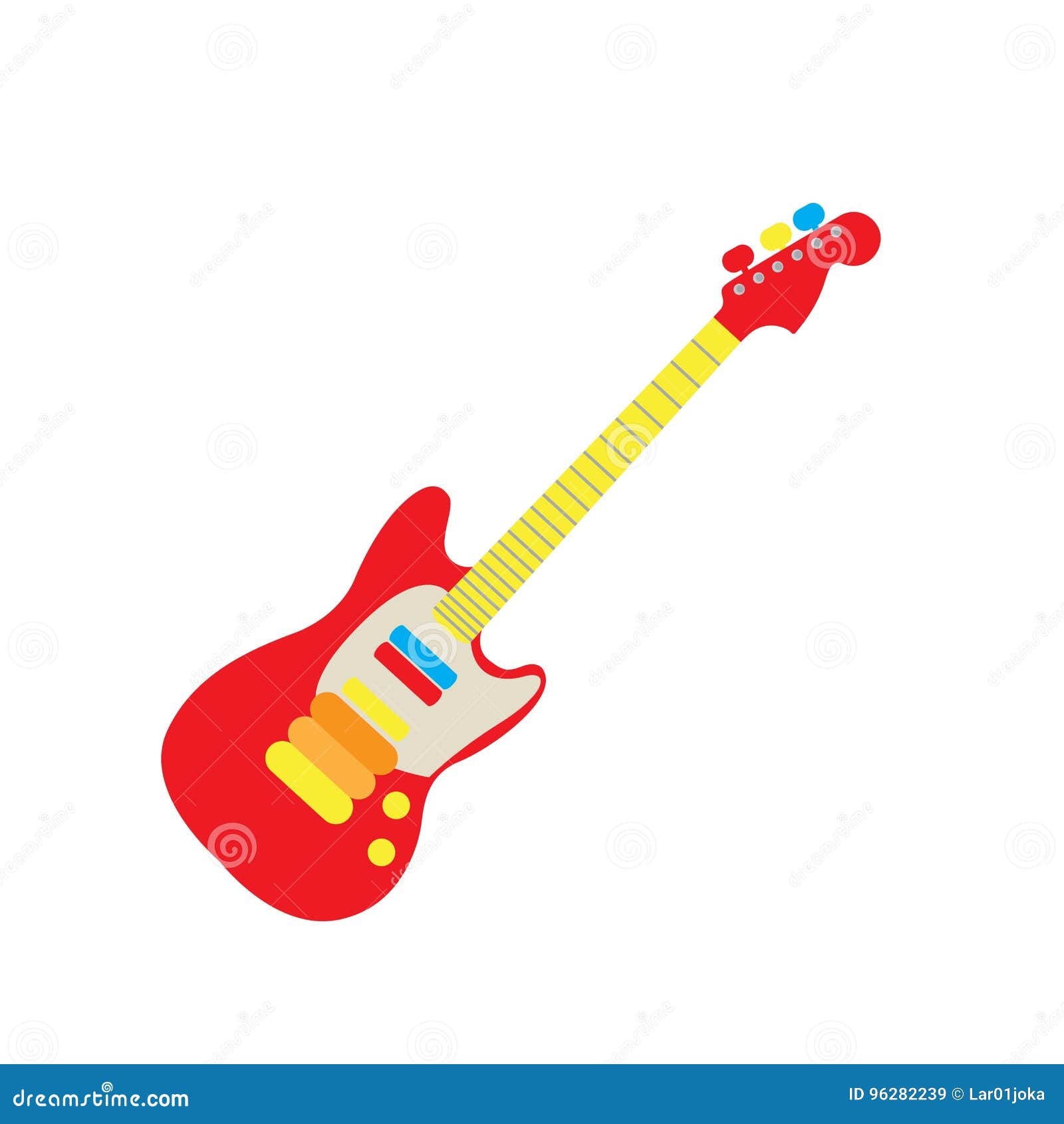 Juguete de la guitarra ilustración del vector. Ilustración de objeto -  96282239