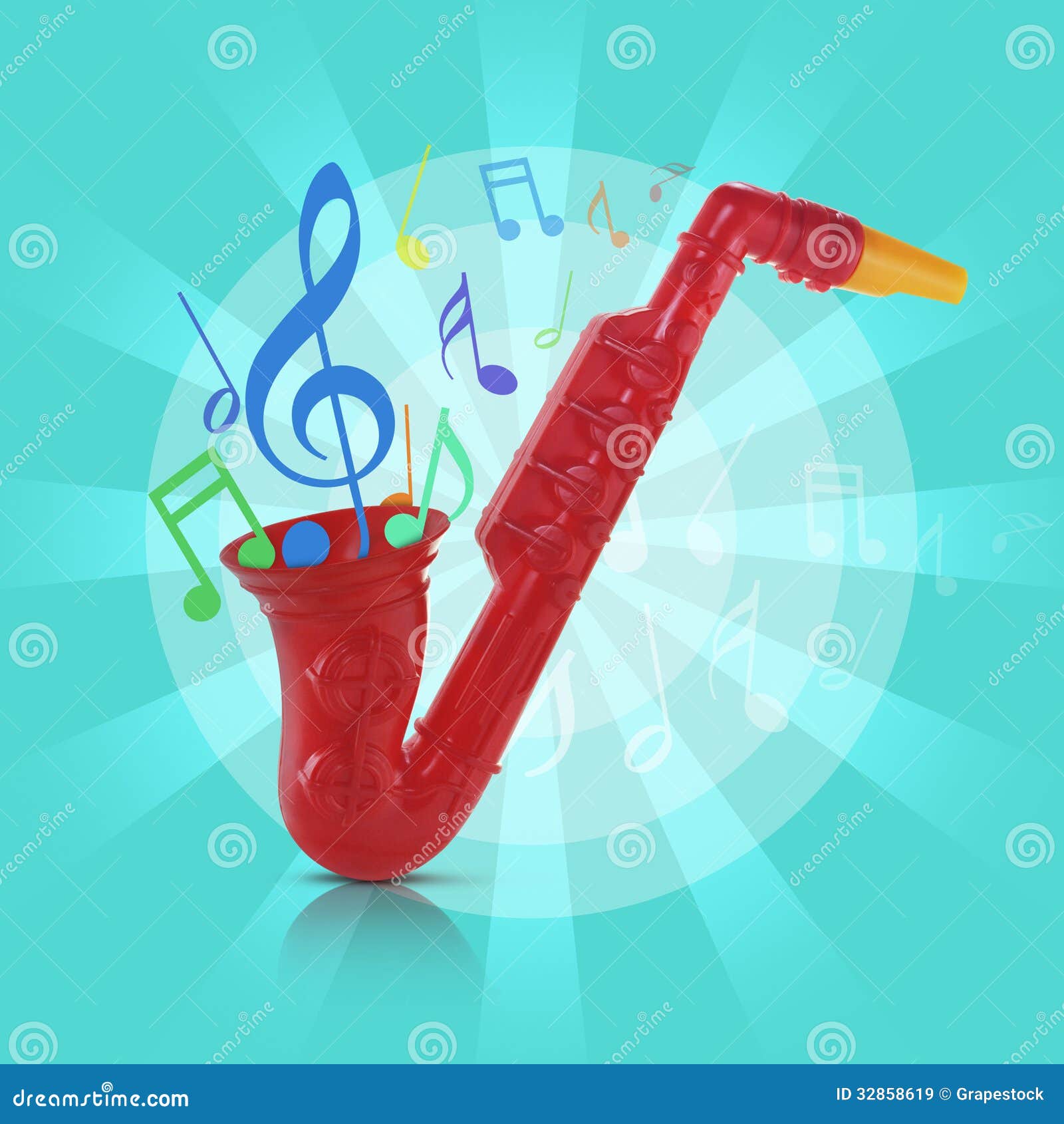 Juguete del saxofón imagen de archivo. Imagen de instrumento - 32858619