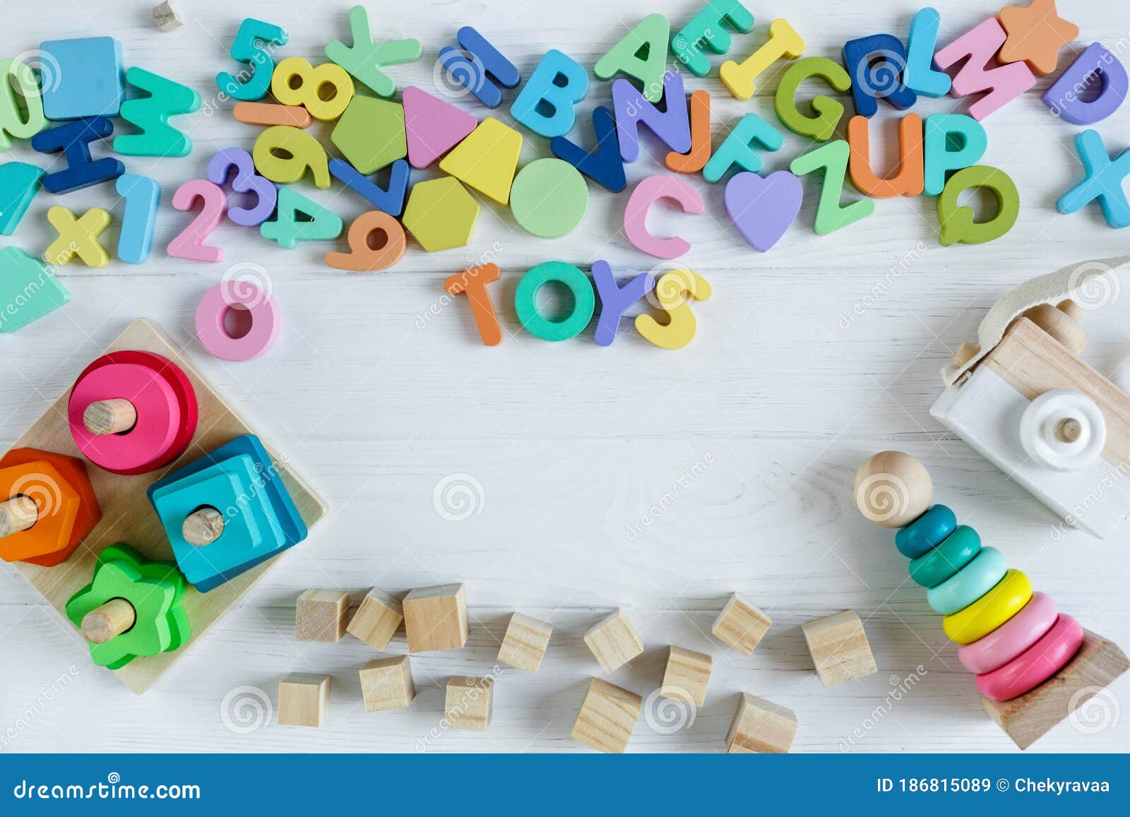 Cubos de Letras Multicolor
