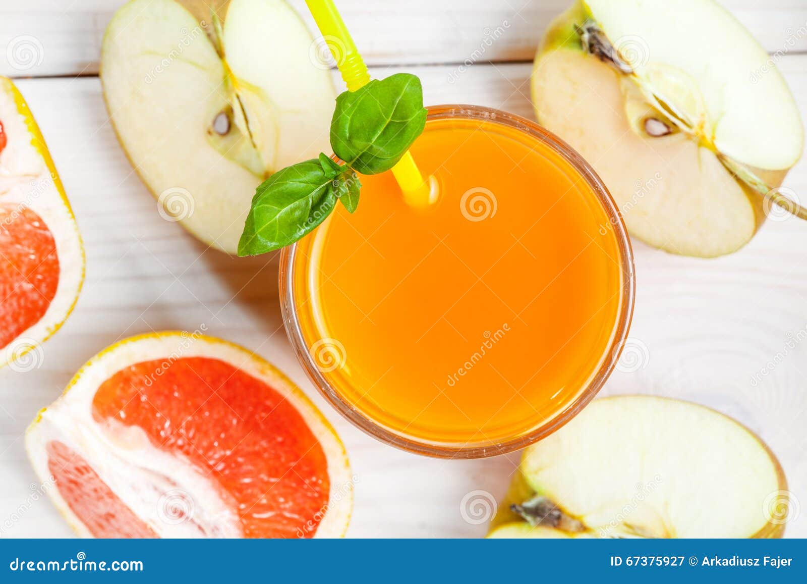 Juice of Apples and Red Grapefruit. Stock Image Image of grapefruit