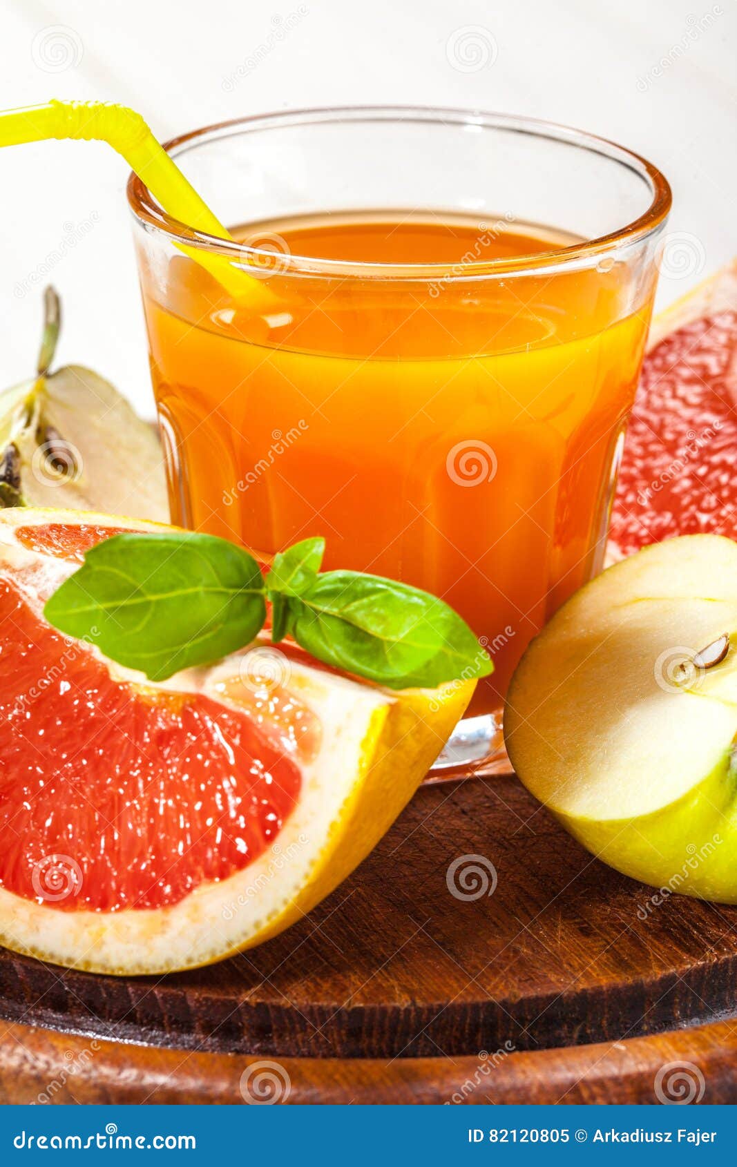 Juice of Apples and Red Grapefruit. Stock Image Image of glass, juicy