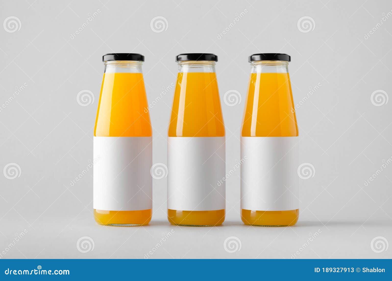 Download Juice Bottle Mock-Up - Three Bottles. Blank Label Stock Image - Image of grapefruit, organic ...