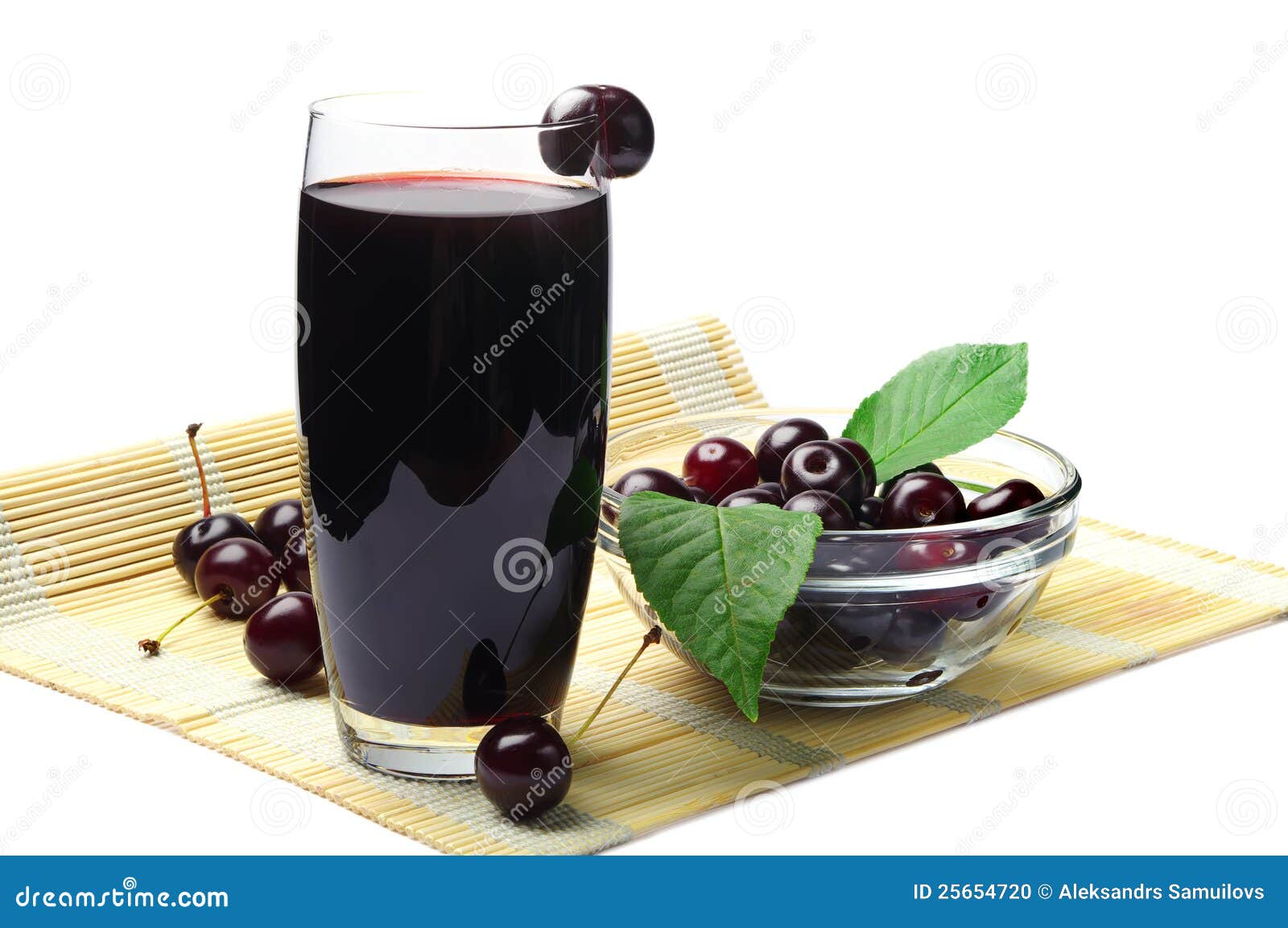 Juice and cherry berries stock photo. Image of healthy 25654720