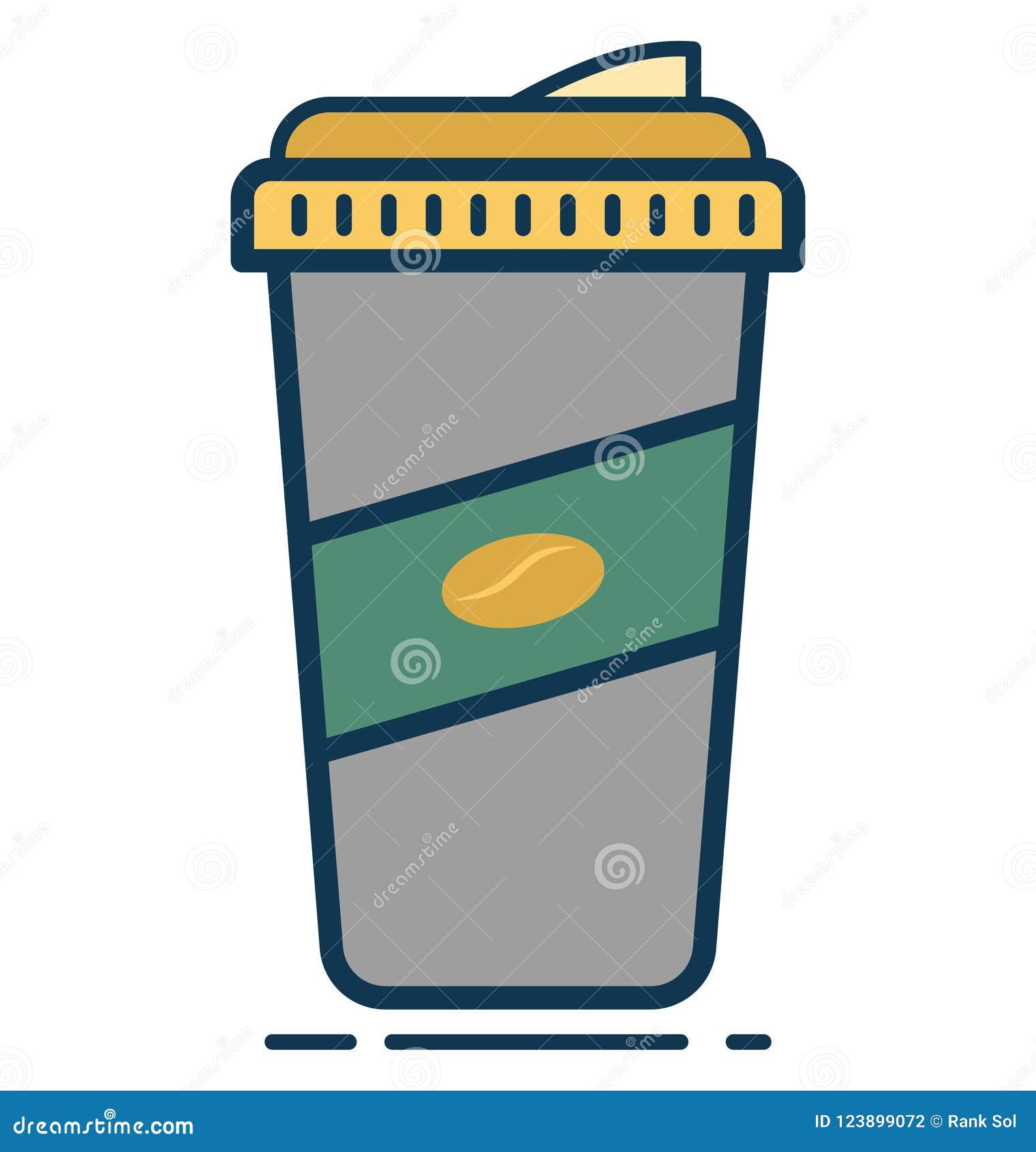 juice cup line   icon customized and editable