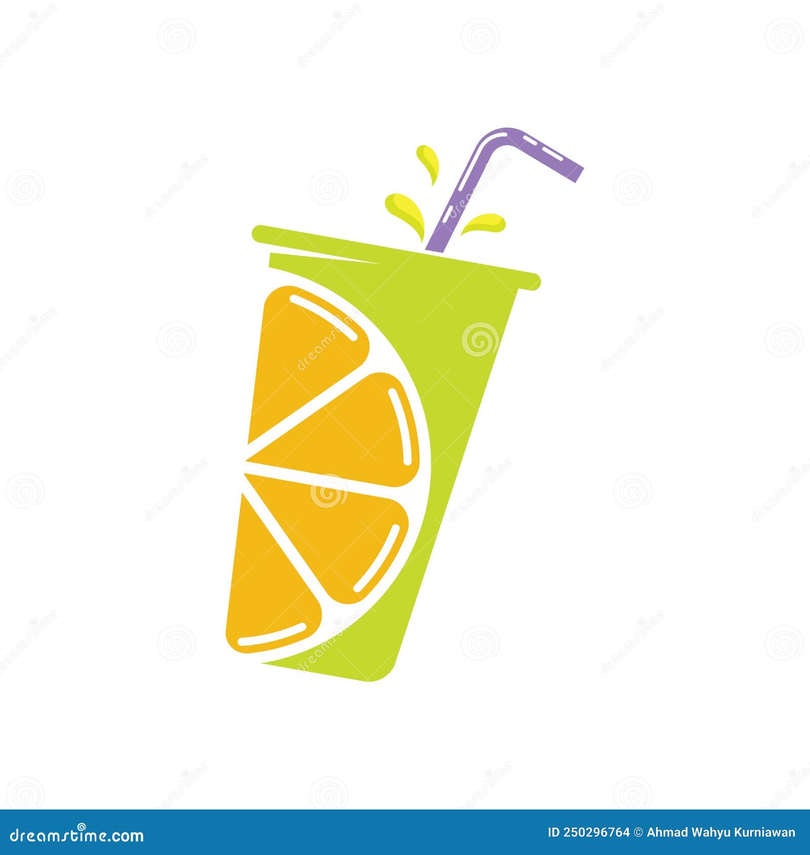 Juice Logo Fresh Drink Brand Stock Vector Illustration of isolated