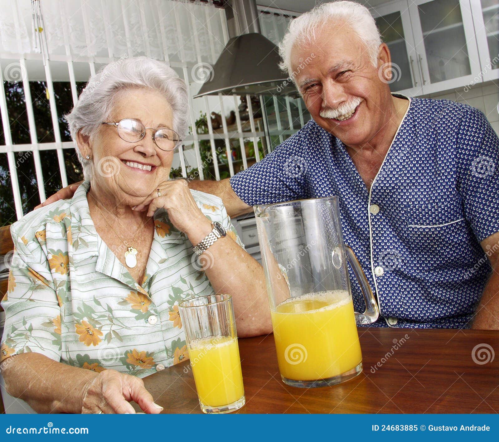 Juice senior. stock image. Image of laughing, grandparent 24683885