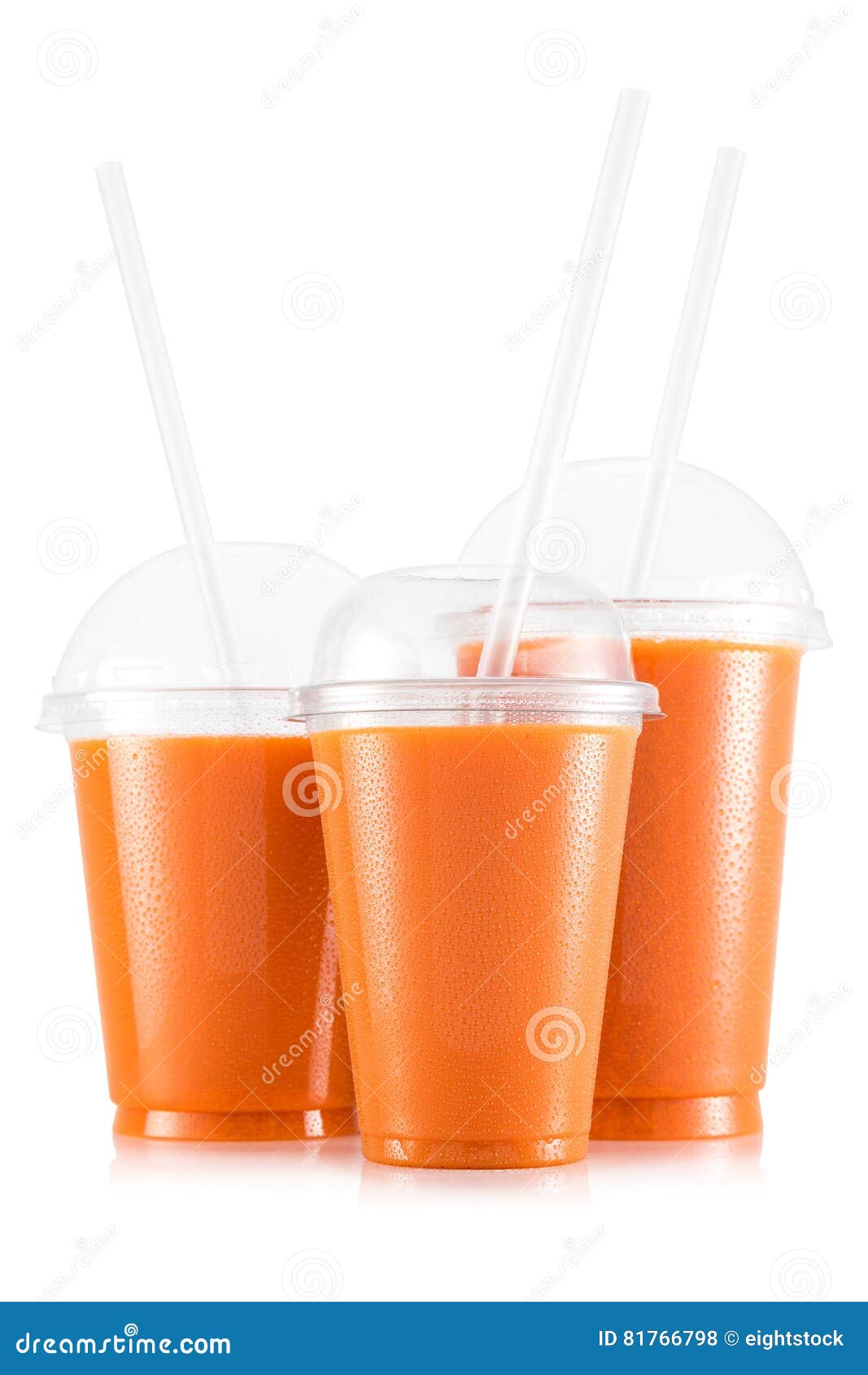 Juice in Three Size of Plastic Cup Stock Photo Image of idea, health