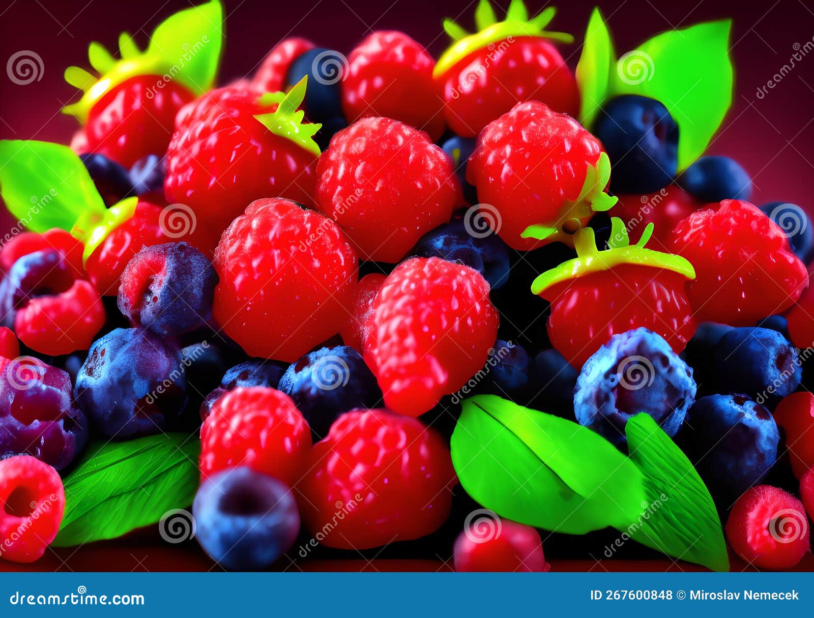 Juicy Berries, Generative AI Illustration Stock Illustration Illustration of fresh