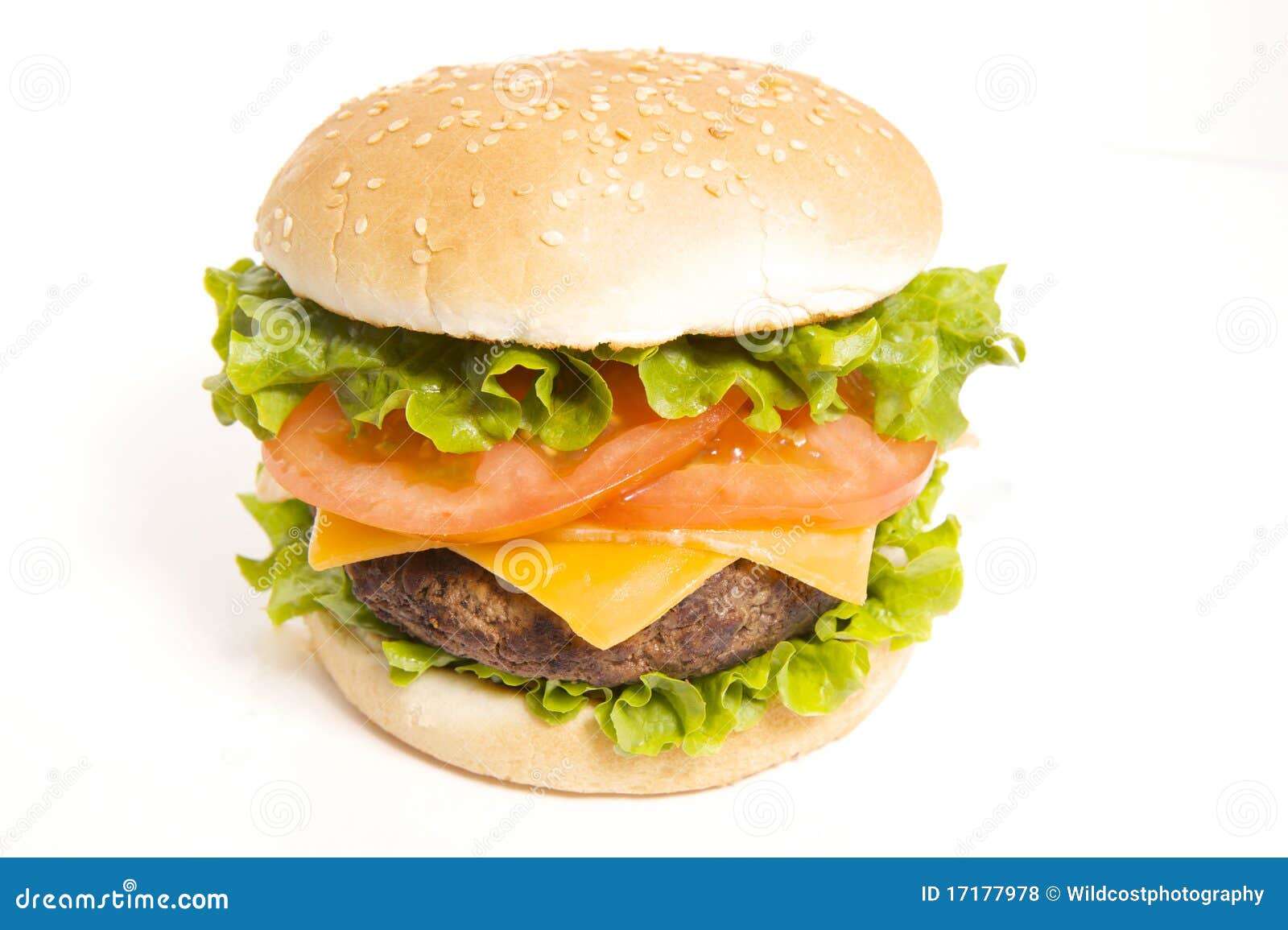 Juicy Cheeseburger stock photo. Image of cheese, refreshment 17177978