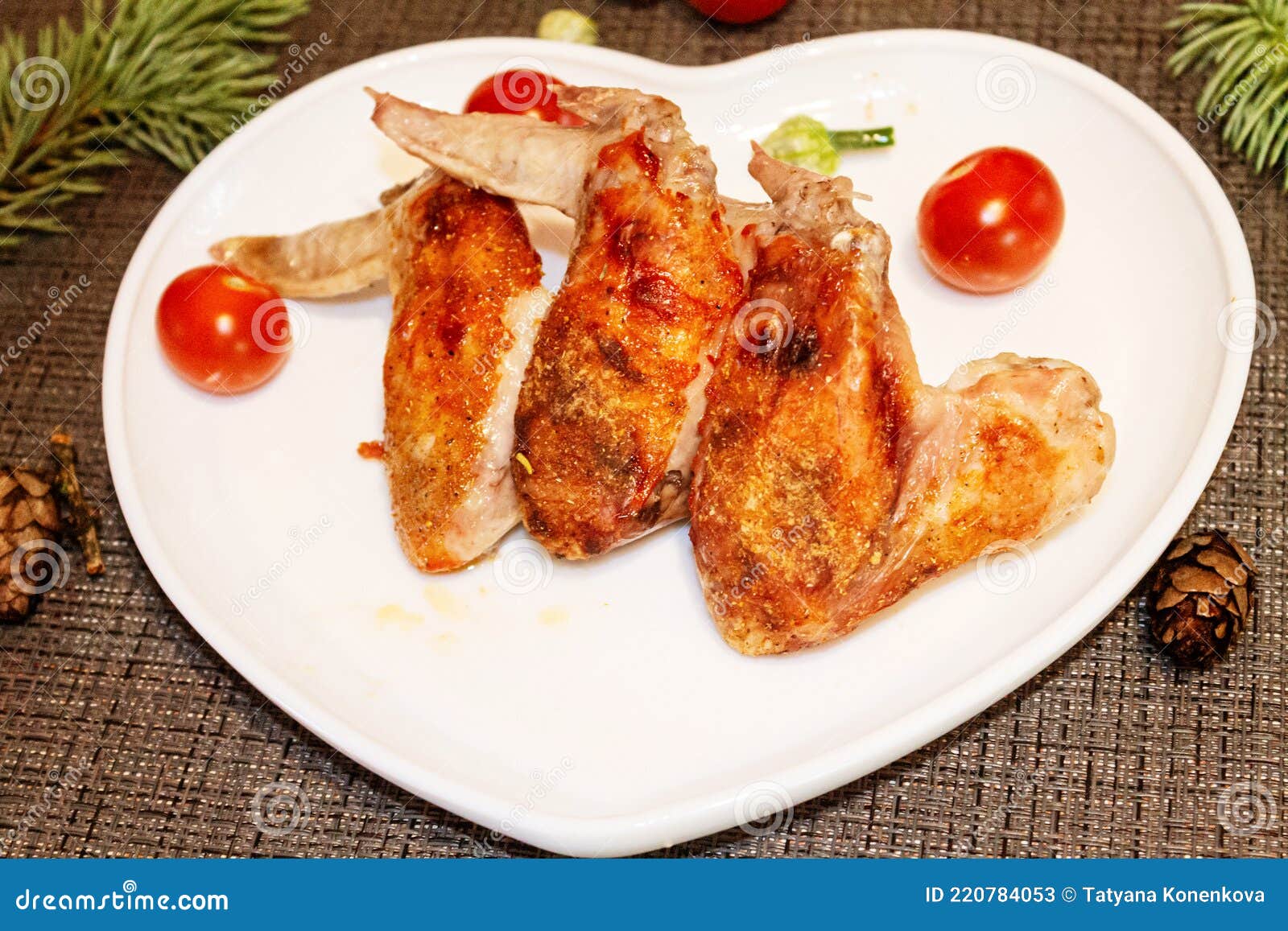 Juicy Chicken Wings with Crispy Crust Closeup Stock Image Image of
