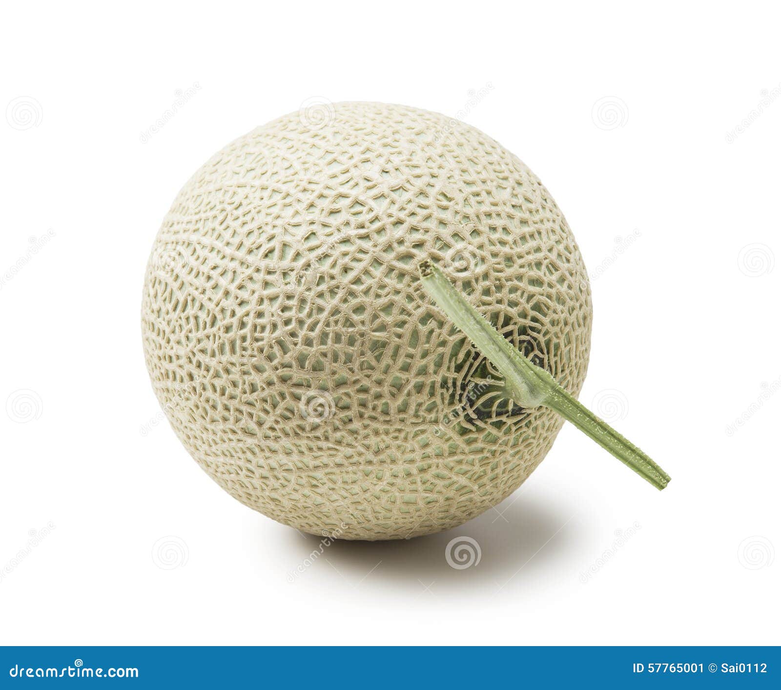 A Juicy Honeydew Melon from Japan on a White Background. Stock Image