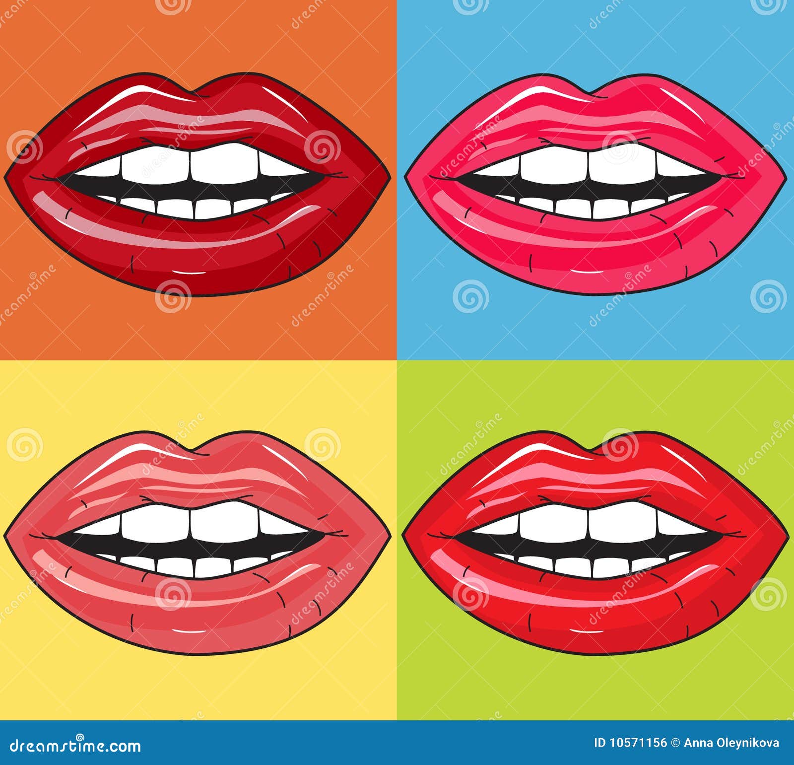 Juicy lips stock vector. Illustration of smile, cheerful 10571156