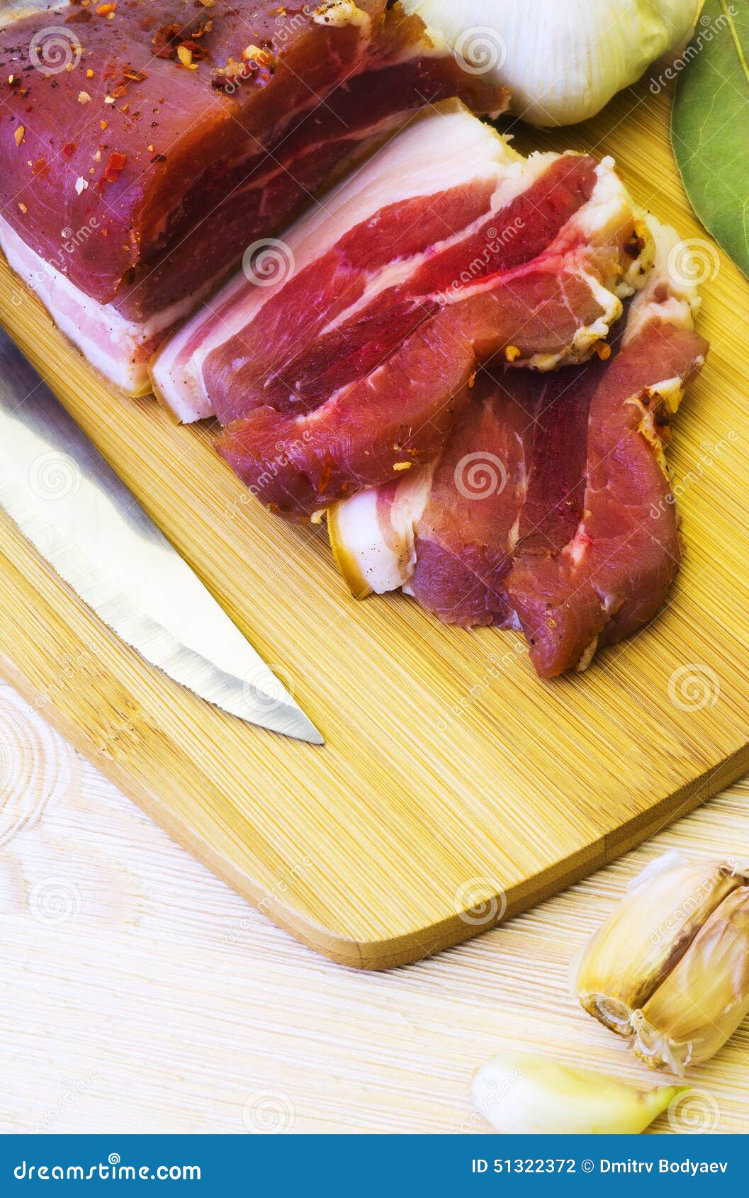 Juicy meat in large pieces stock photo. Image of board 51322372