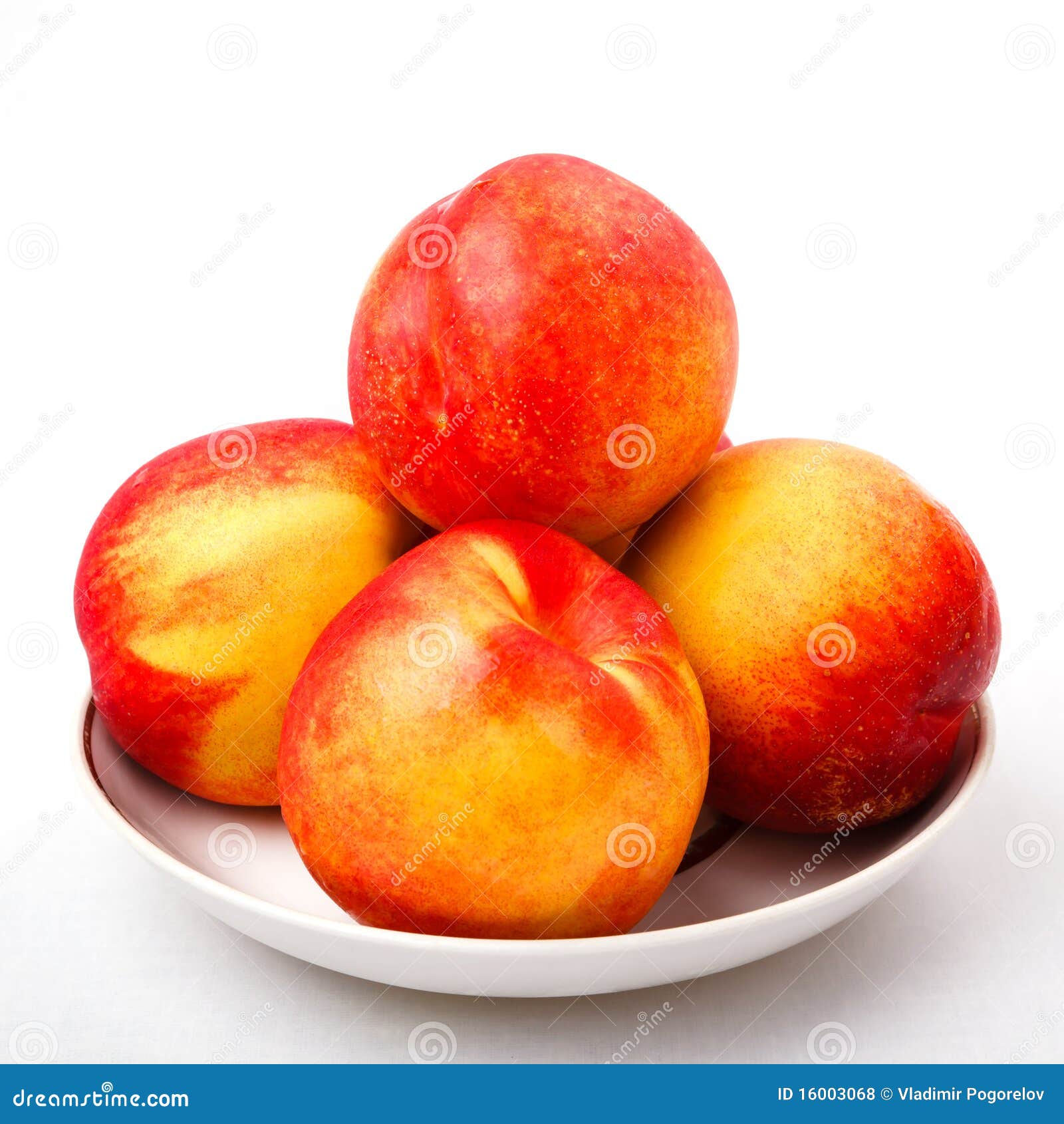 Juicy Nectarines on the Plate Stock Photo Image of plate, sweet 16003068