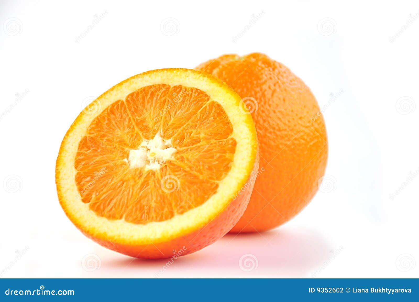 Juicy oranges on white. stock photo. Image of citrus, eating 9352602