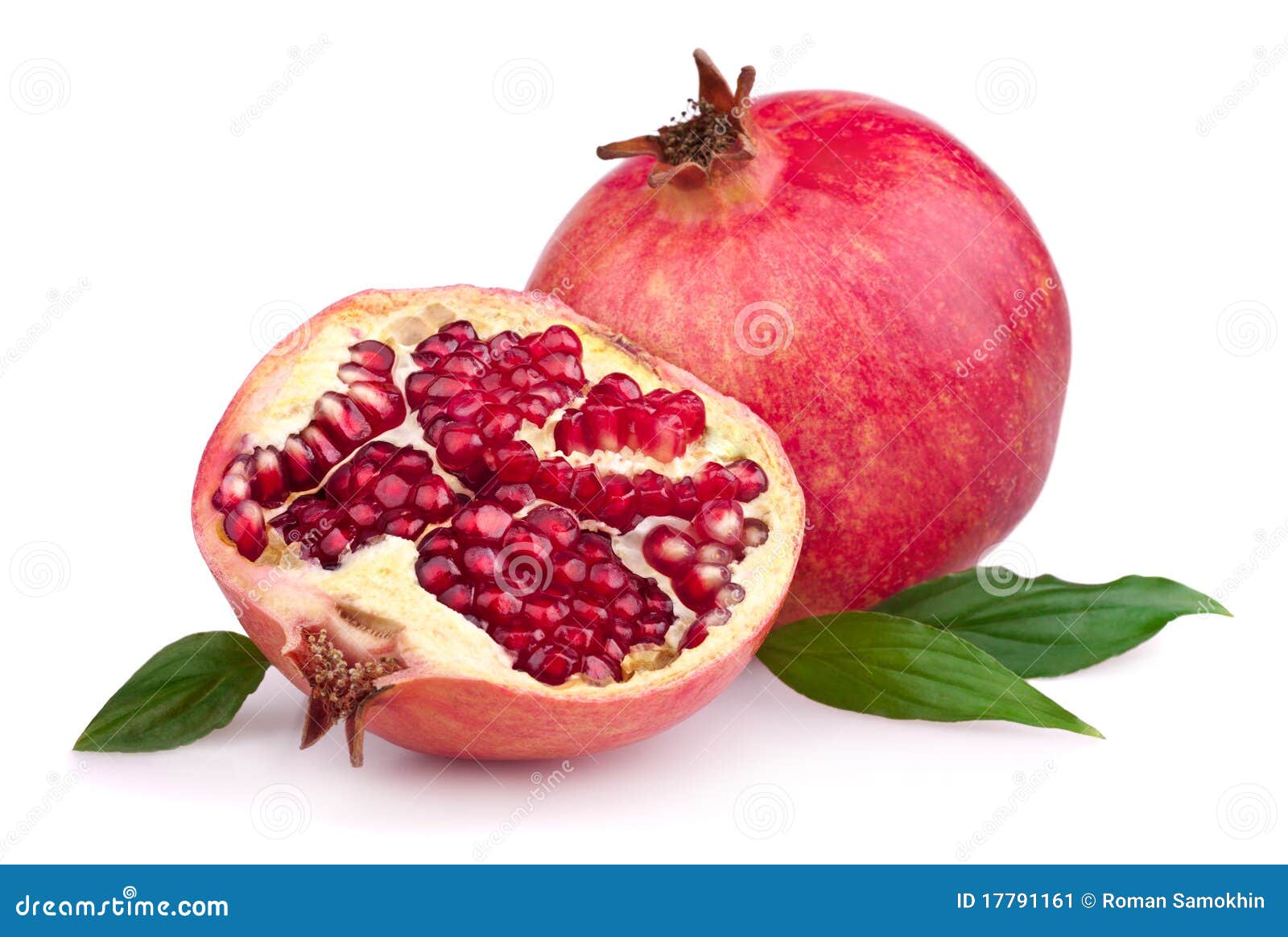 juicy pomegranate and half