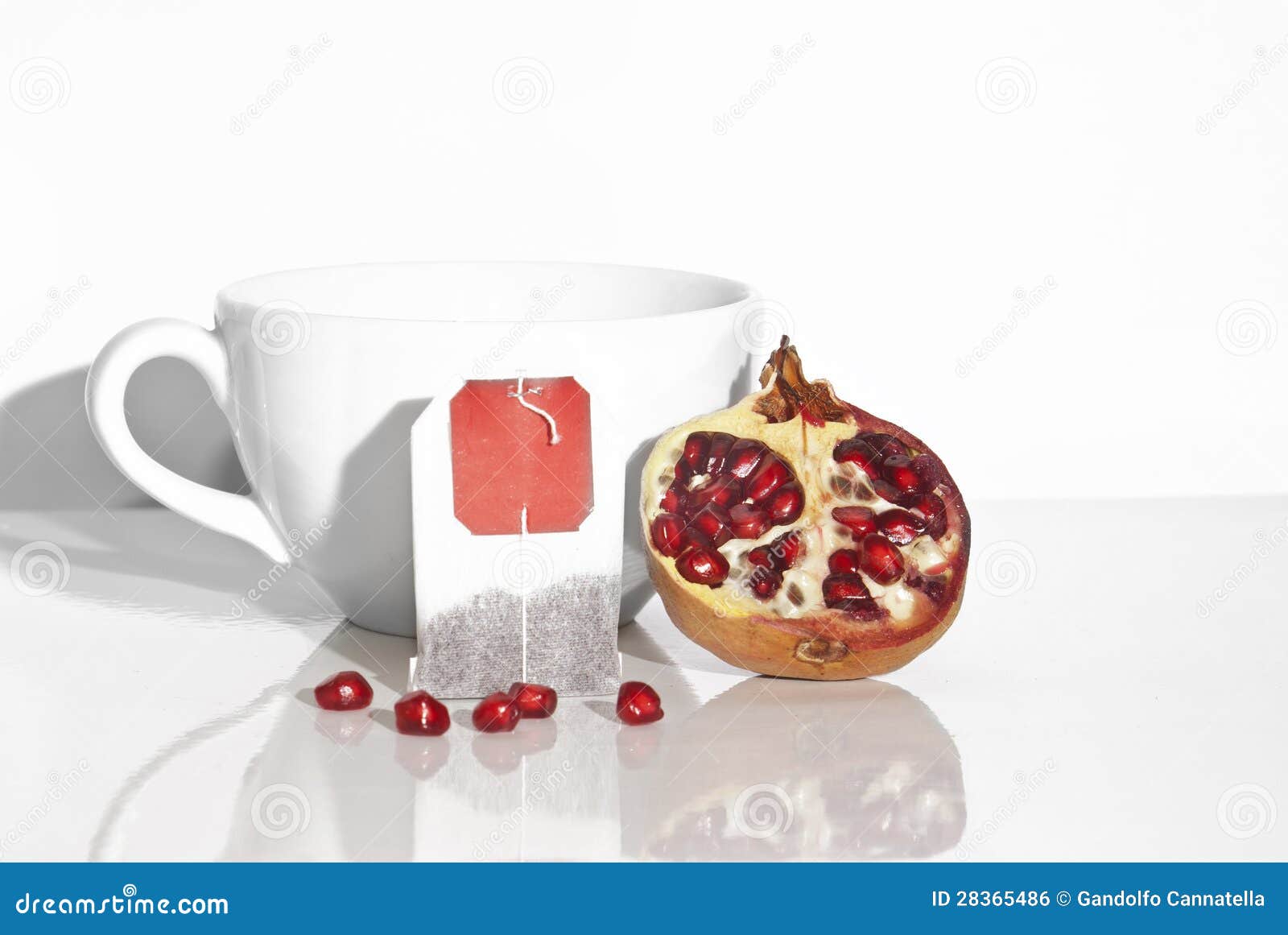 Juicy Pomegranate and Tea Bag Stock Photo Image of juice, juicy 28365486