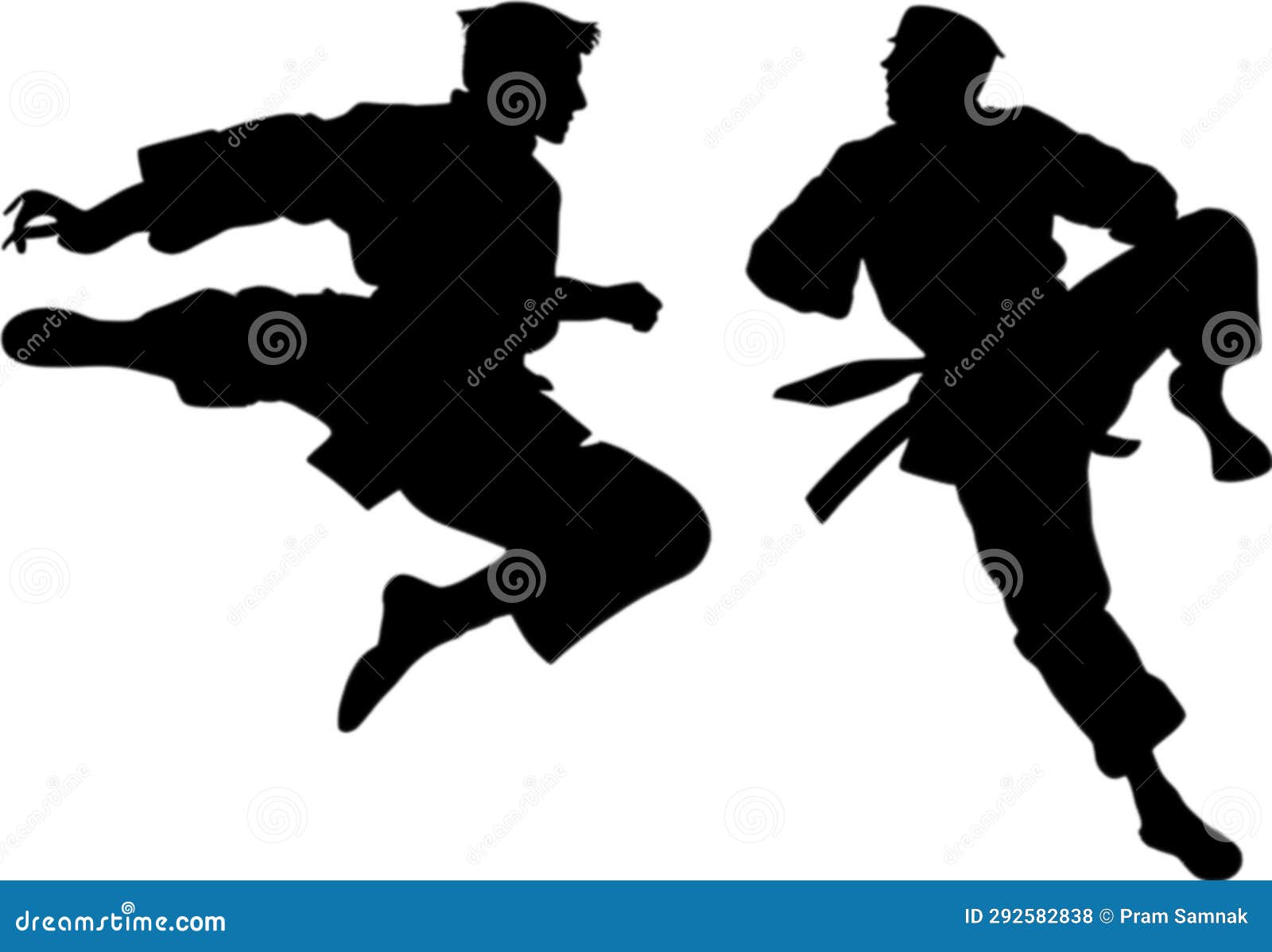 jujutsu fighters on a white background. ai-generated.
