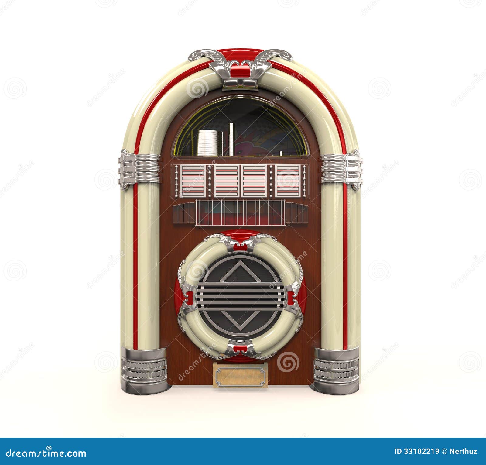 Juke Box Radio Isolated stock image. Image of 1940s, hits 33102219
