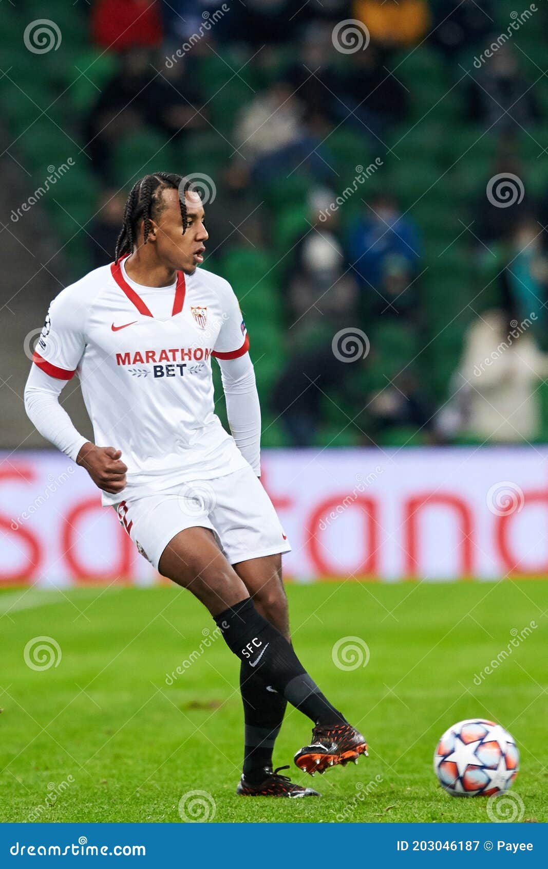 Jules Kounde Of Sevilla Fc In Action Editorial Photography Image Of Foul Laliga 203046187