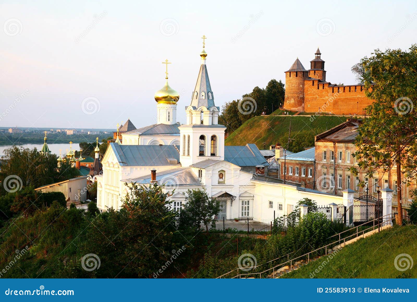 Juli-Ansicht Kirche von Elijah der Prophet Nizhny Novgorod Russland