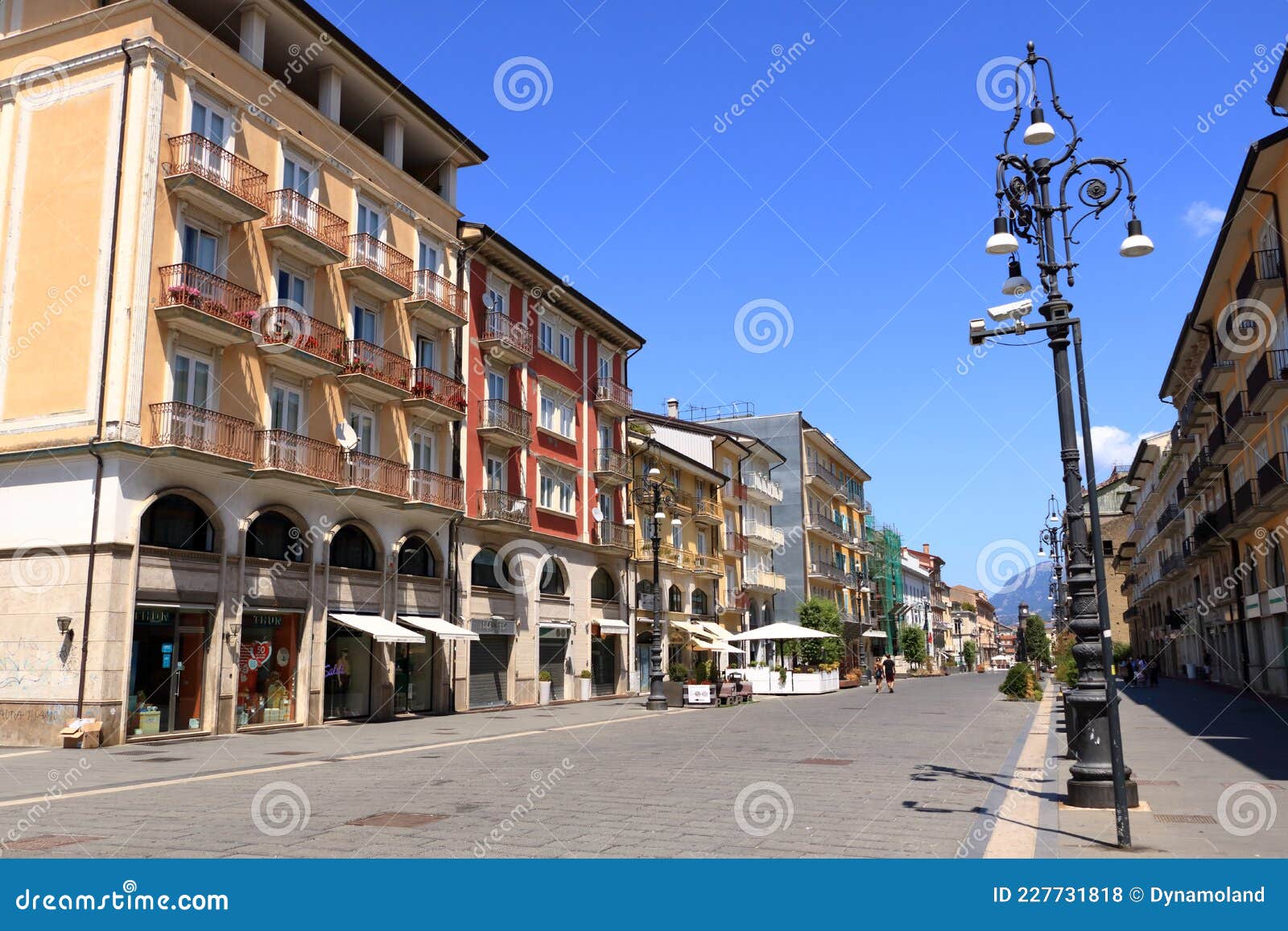 July 10 2021 Avellino, Italy: City View in the Street Corso Vittorio ...