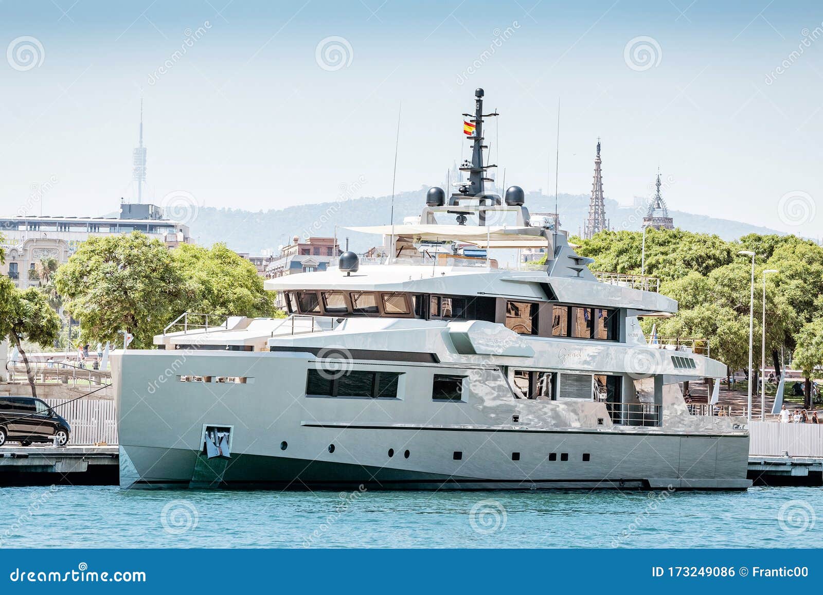 yacht in barcelona port