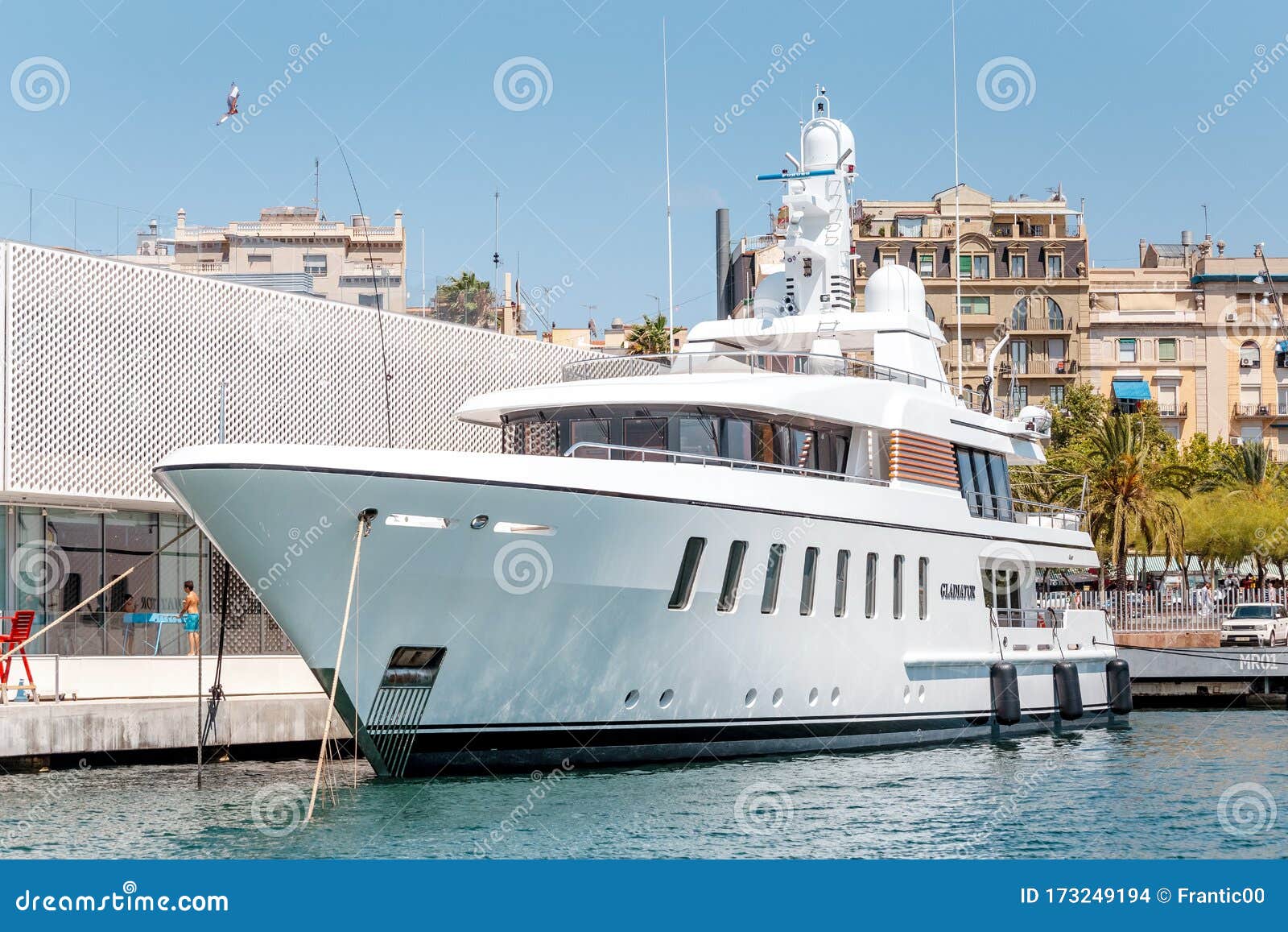 yacht in barcelona port