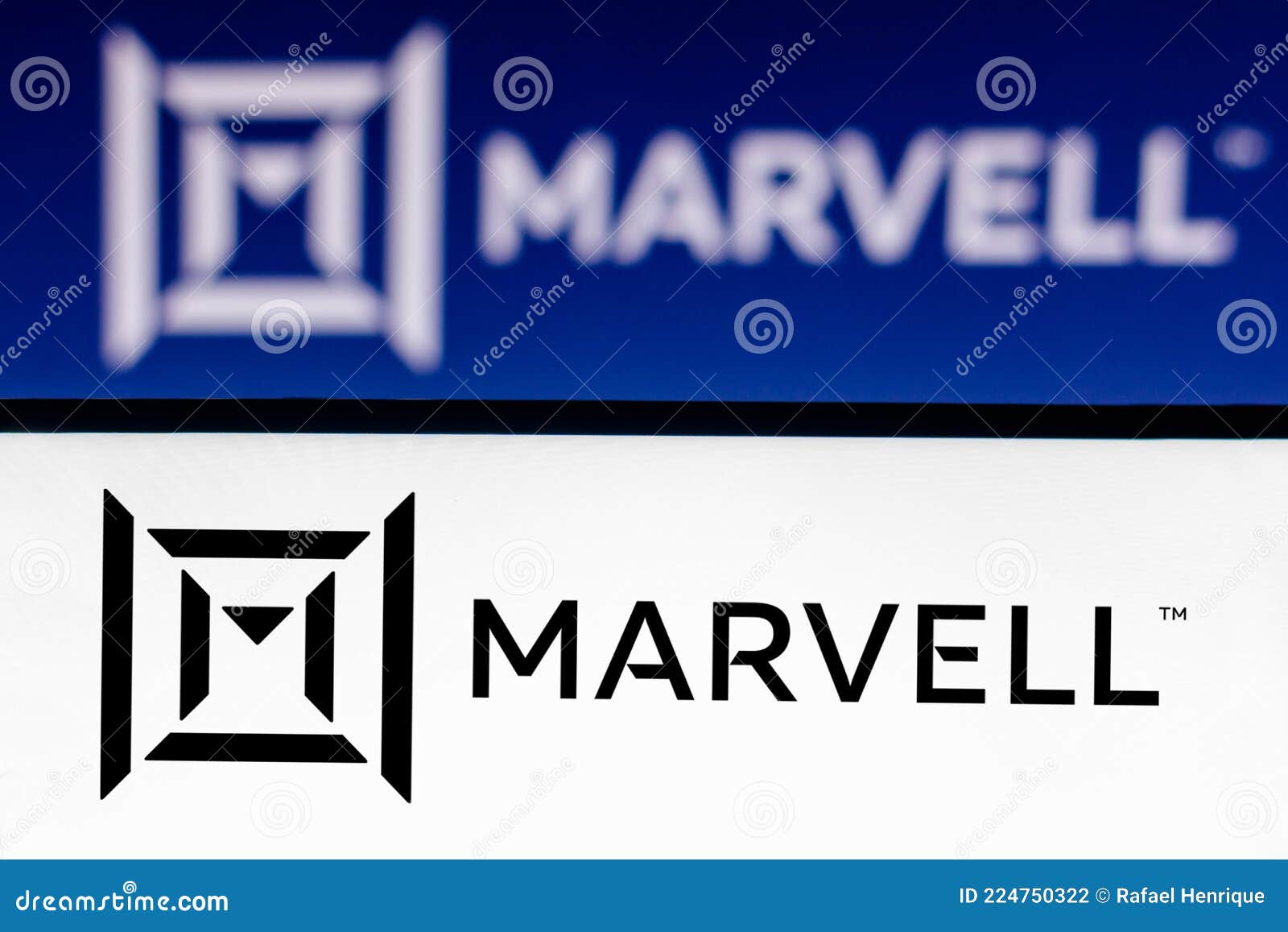 July 18, 2021, Brazil. in this Photo Illustration the Marvell