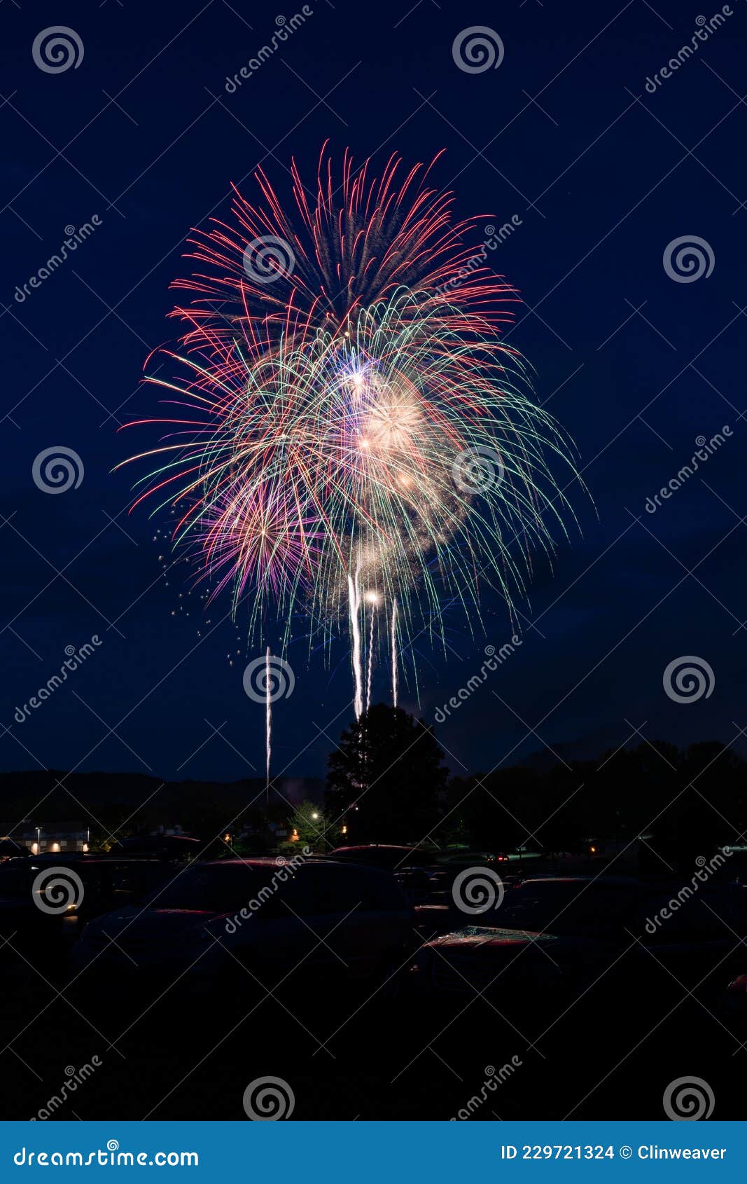 July 4 Celebration Fireworks Stock Photo - Image of black, abstract ...