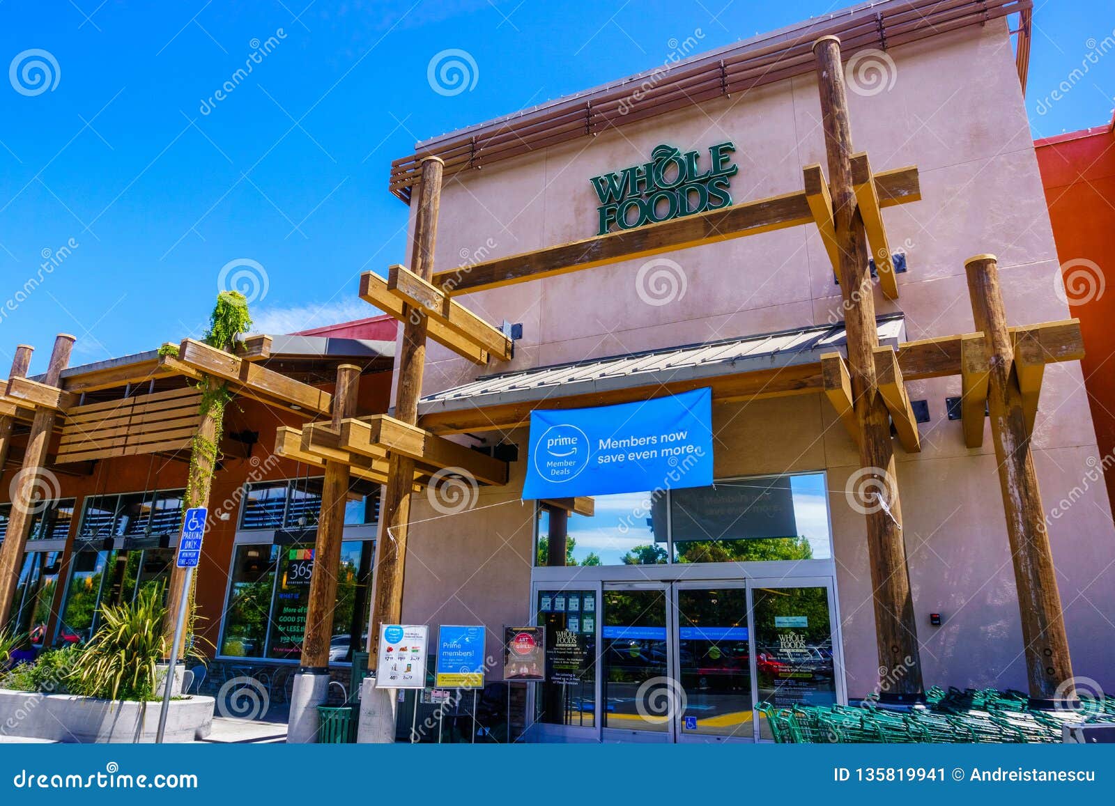 July 30 2018 Cupertino Ca Usa Whole Foods Store Displaying An Ad
