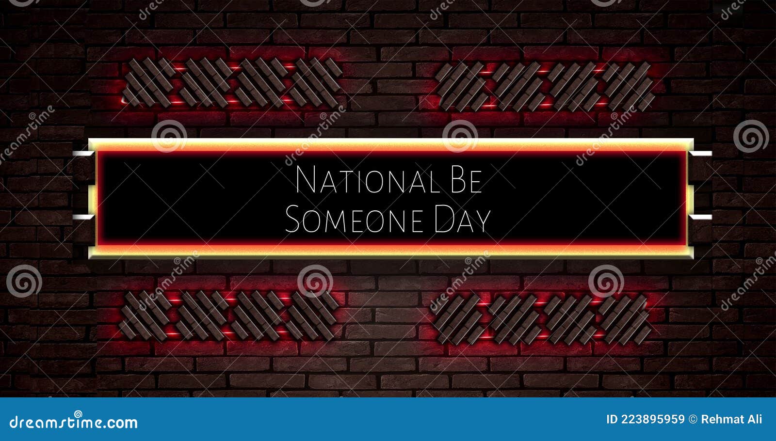 July Month Special Day. National Be Someone Day, Neon Text Effect on