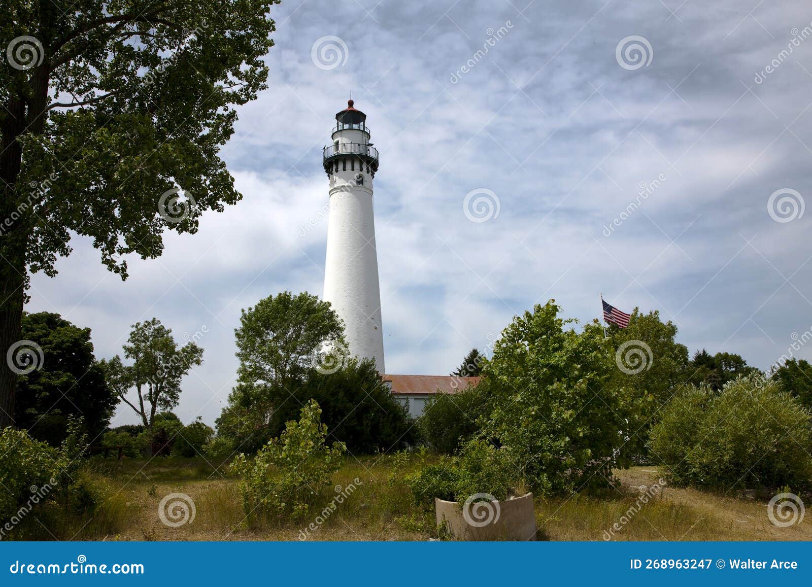 Wind Point Lighthouse in Racine Harbor in the U.S. State of Wisconsin