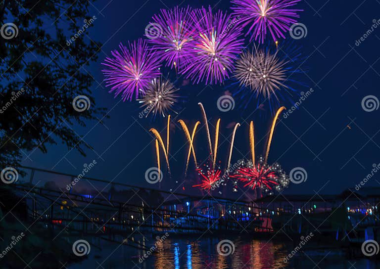July 4th, 2022, Duck Creek Fireworks Display on Grand Lake, Oklahoma