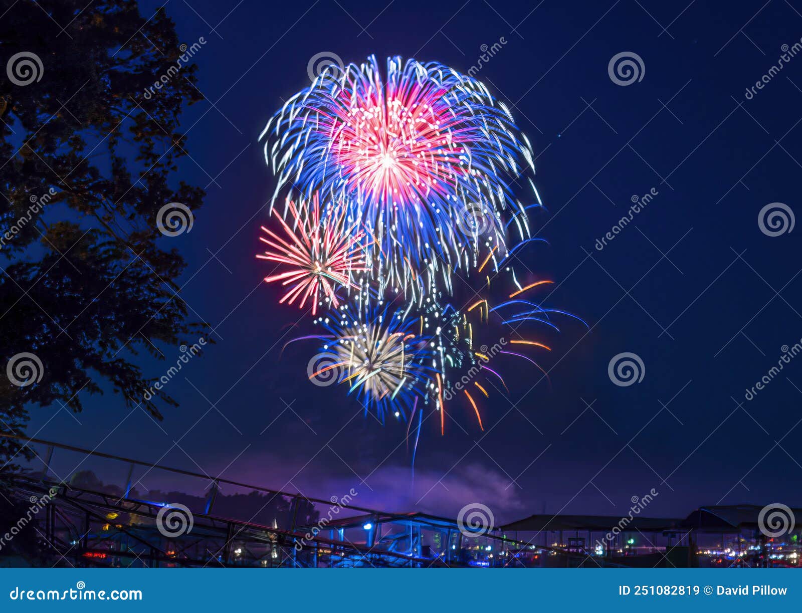 July 4th, 2022, Duck Creek Fireworks Display on Grand Lake, Oklahoma